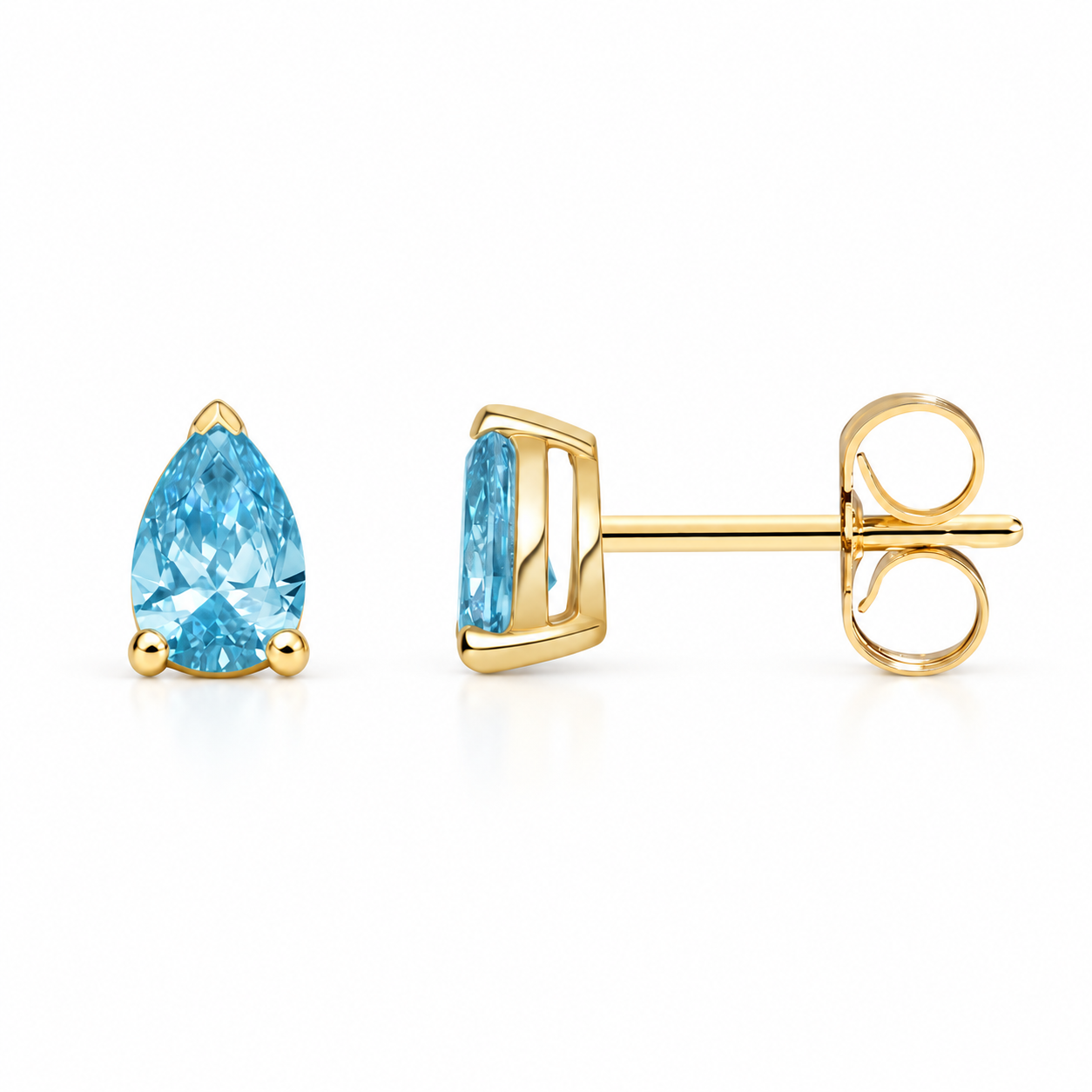 Azure Pear Studs