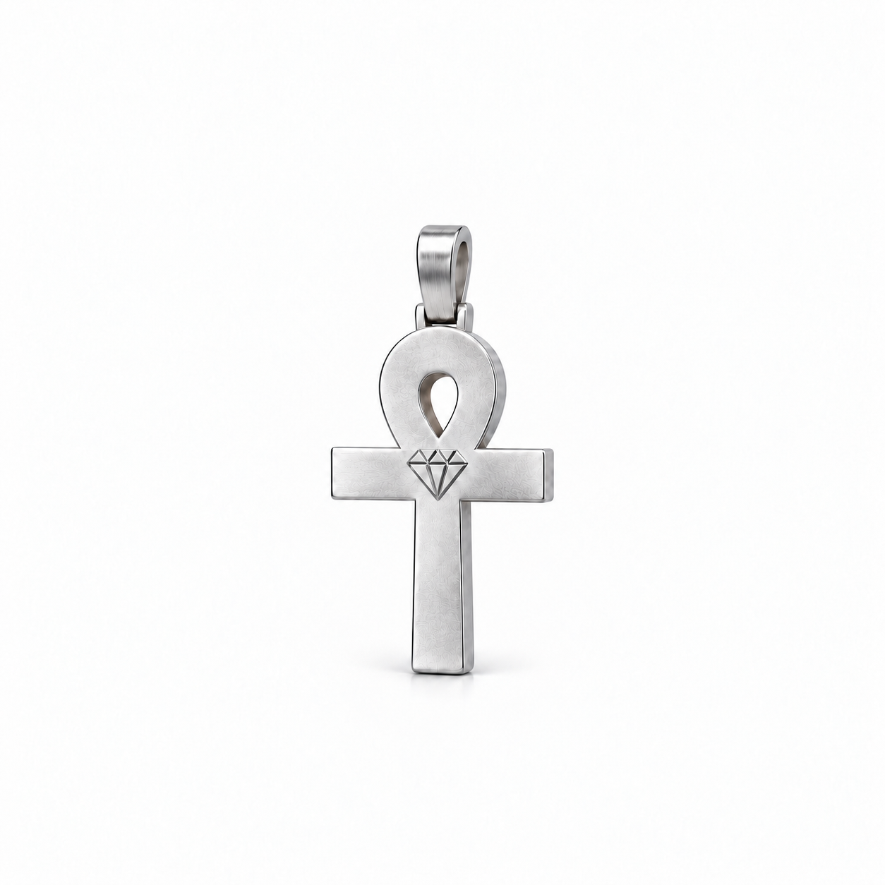 Reverse of the Ankh Double Layer Pendant in white gold
