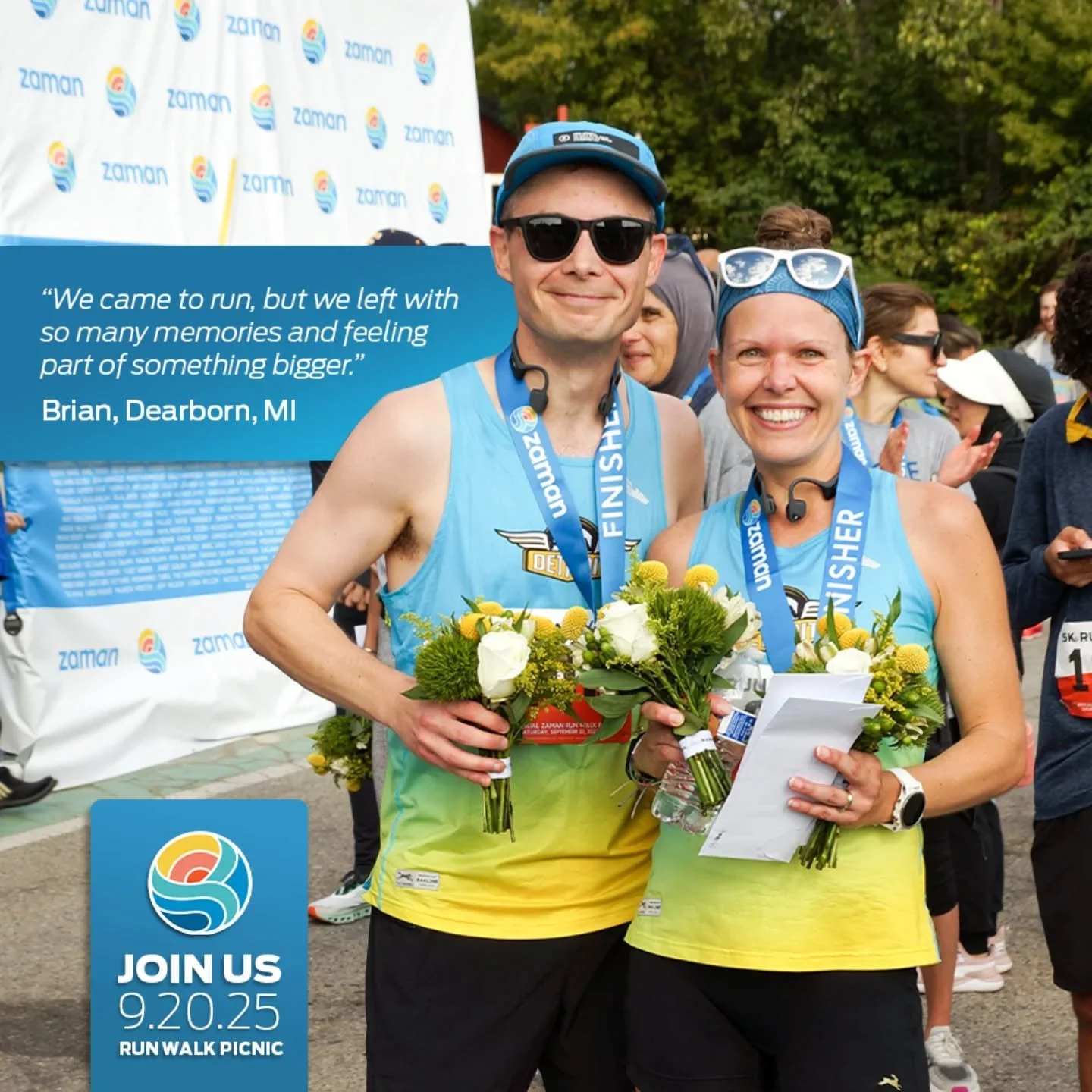 🎽 &quot;We came to run, but we left with so many memories and feeling part of something bigger.&quot; &ndash; Brian, Dearborn, MI

This is what the @runwalkpicnic is all about. It brings people together through movement, mission, and moments that st