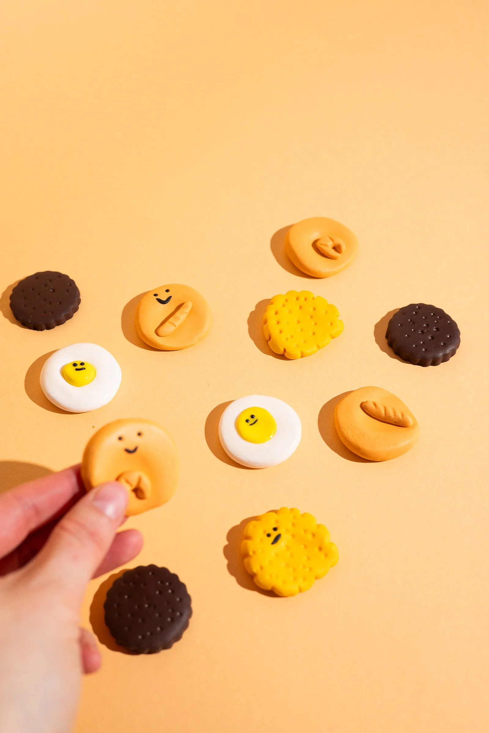 Polymer Clay Spiegelei Fidget Toy – klein, handlich und beruhigend