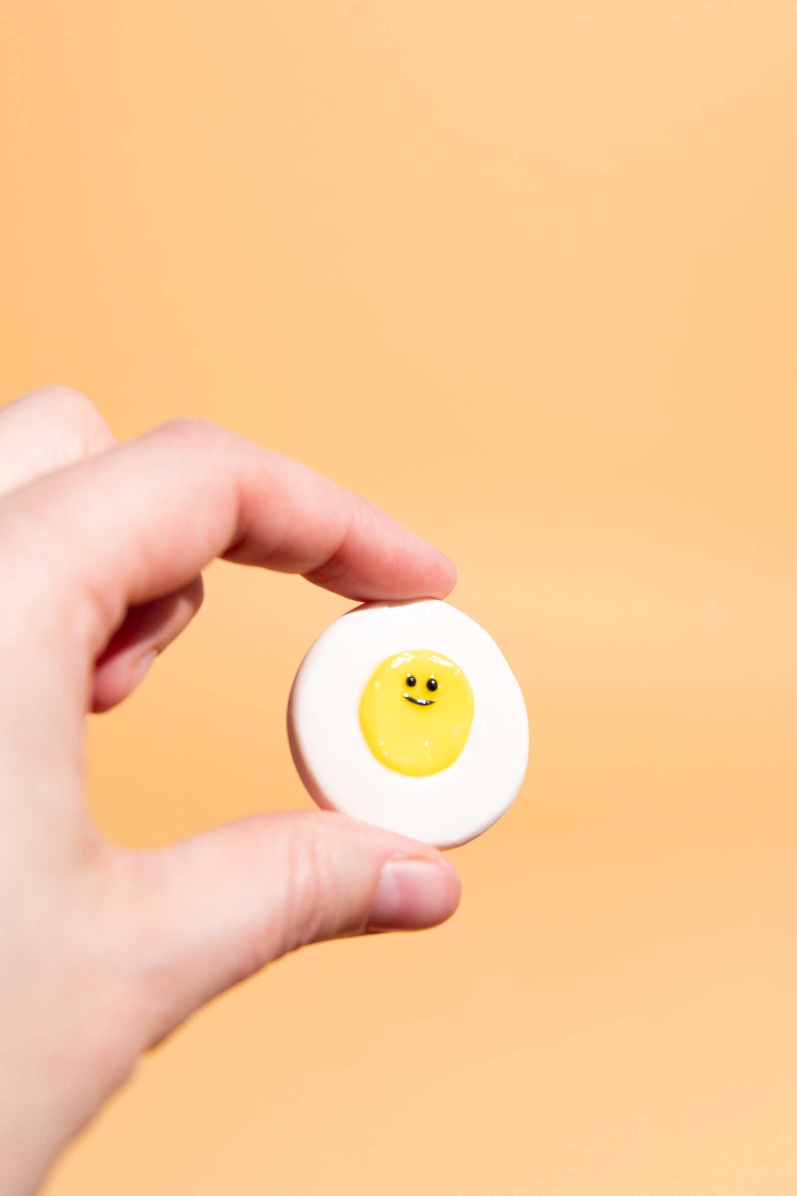 Polymer Clay Spiegelei Fidget Toy – klein, handlich und beruhigend