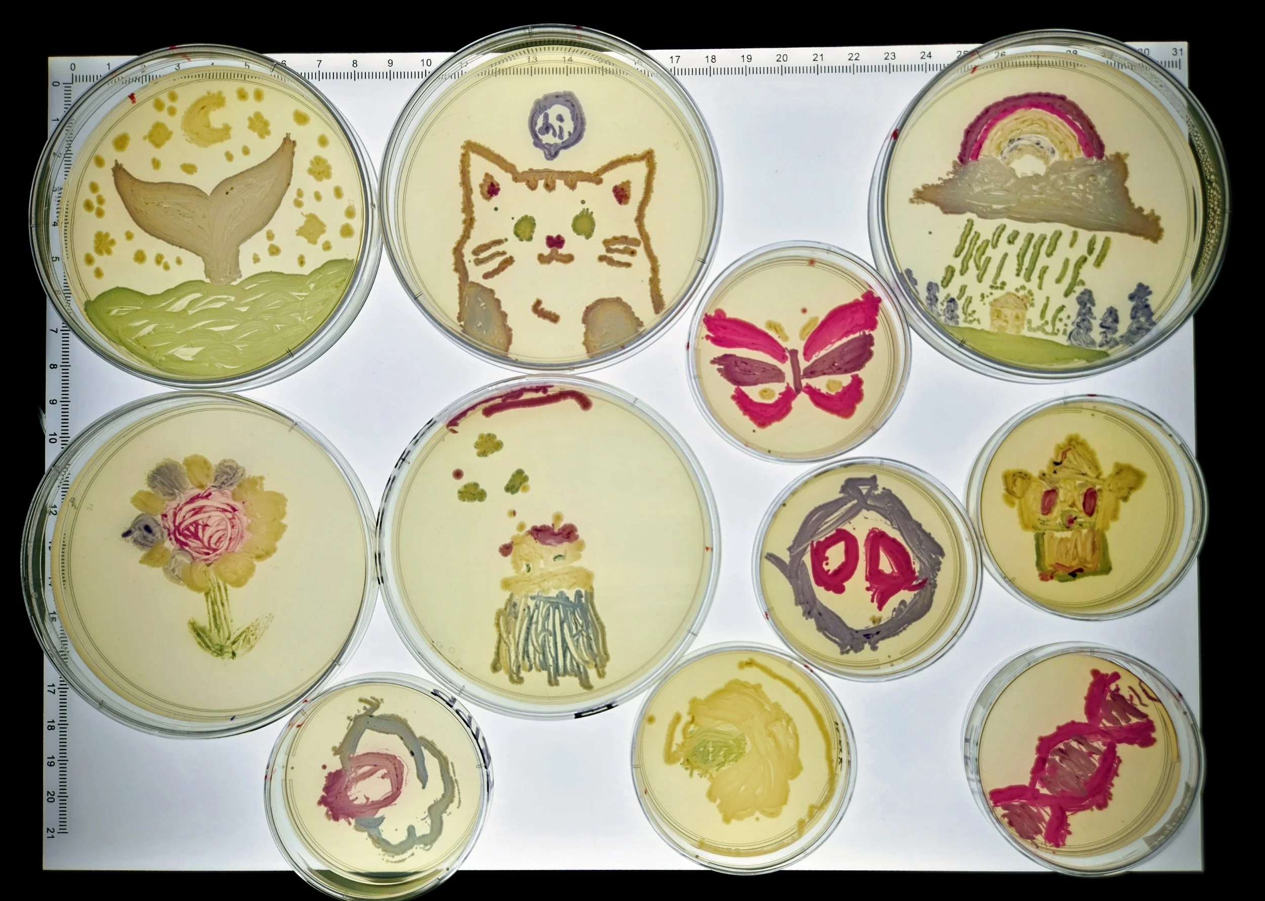 Dec 2025 BioArt on Agar Plates (bacteria)
