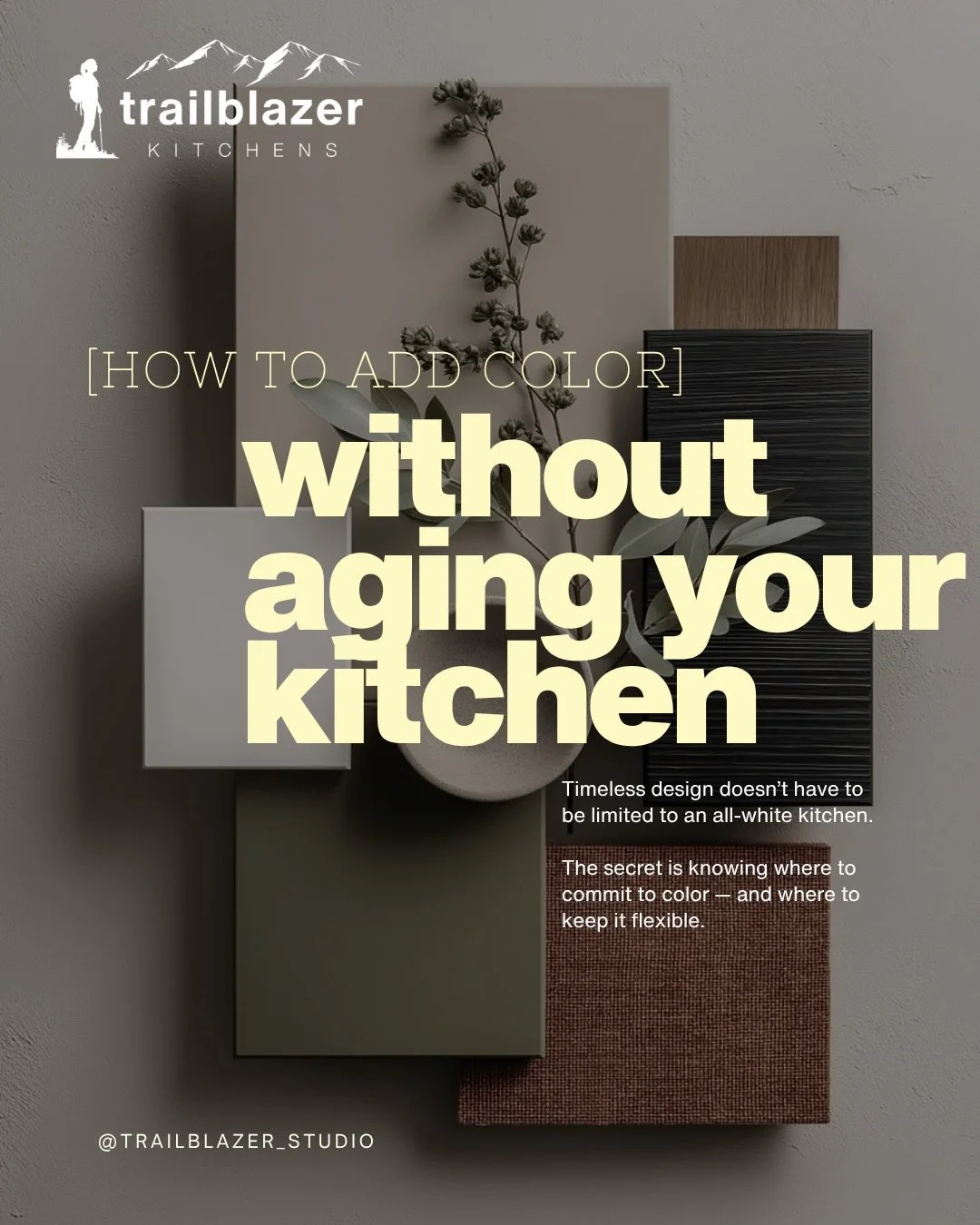 Color doesn&rsquo;t have to make a kitchen feel trendy.

In fact, some of the most timeless kitchens we love are full of color &mdash; the difference is where the color lives.

When making larger, more permanent decisions like cabinetry, countertops,