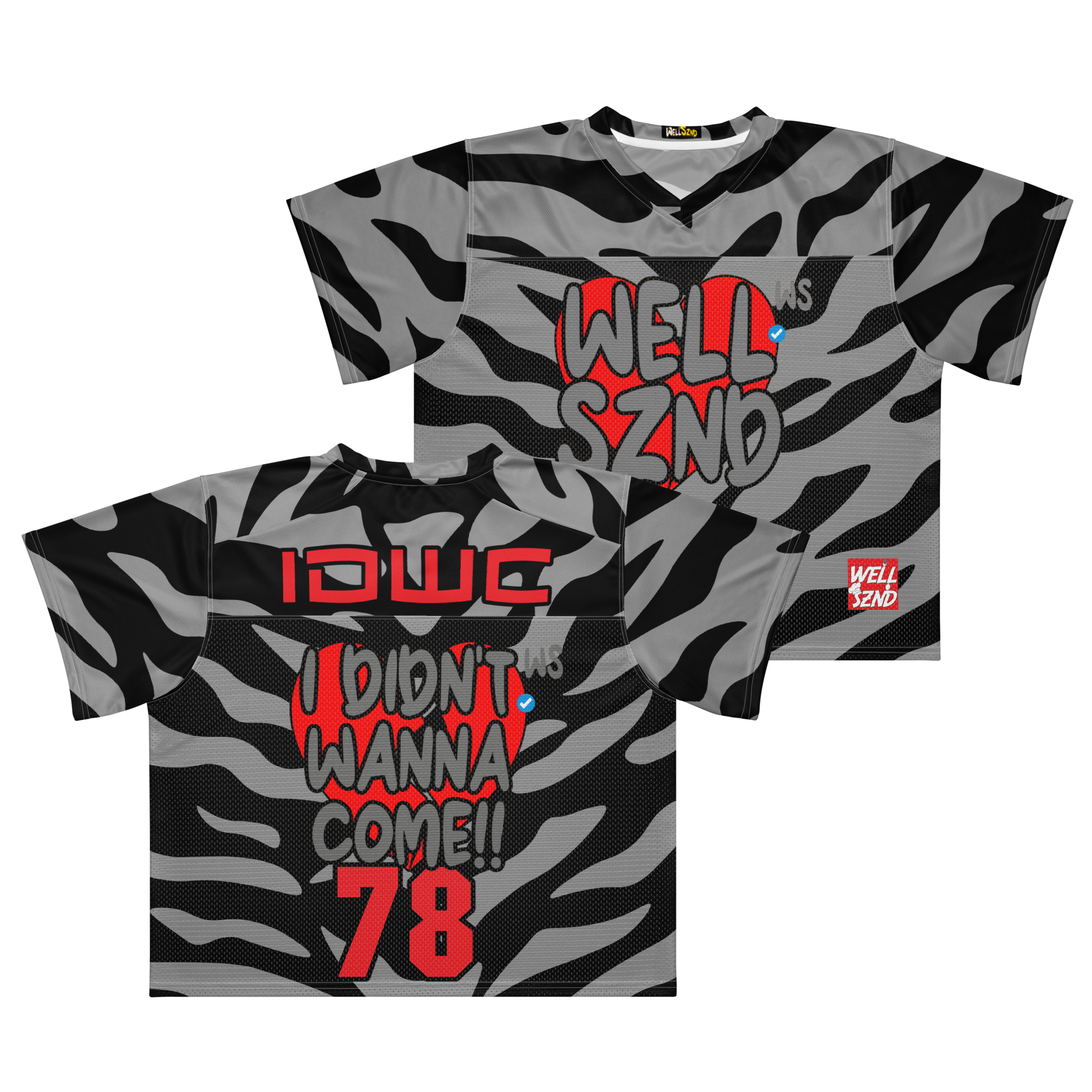 WELL SZND Practice Jersey (Black/Red)