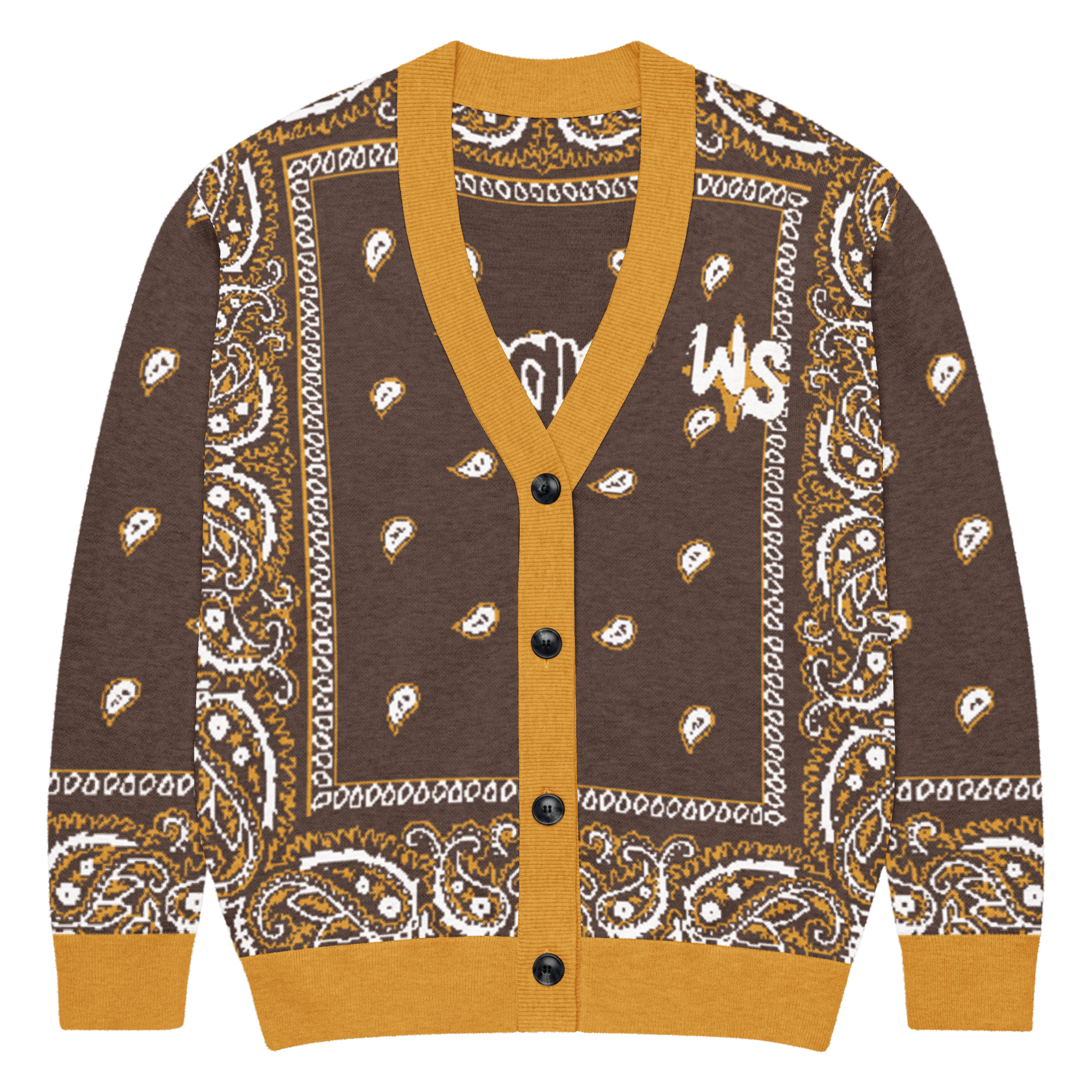 WELL SZND Bandana Knit cardigan (Brown)