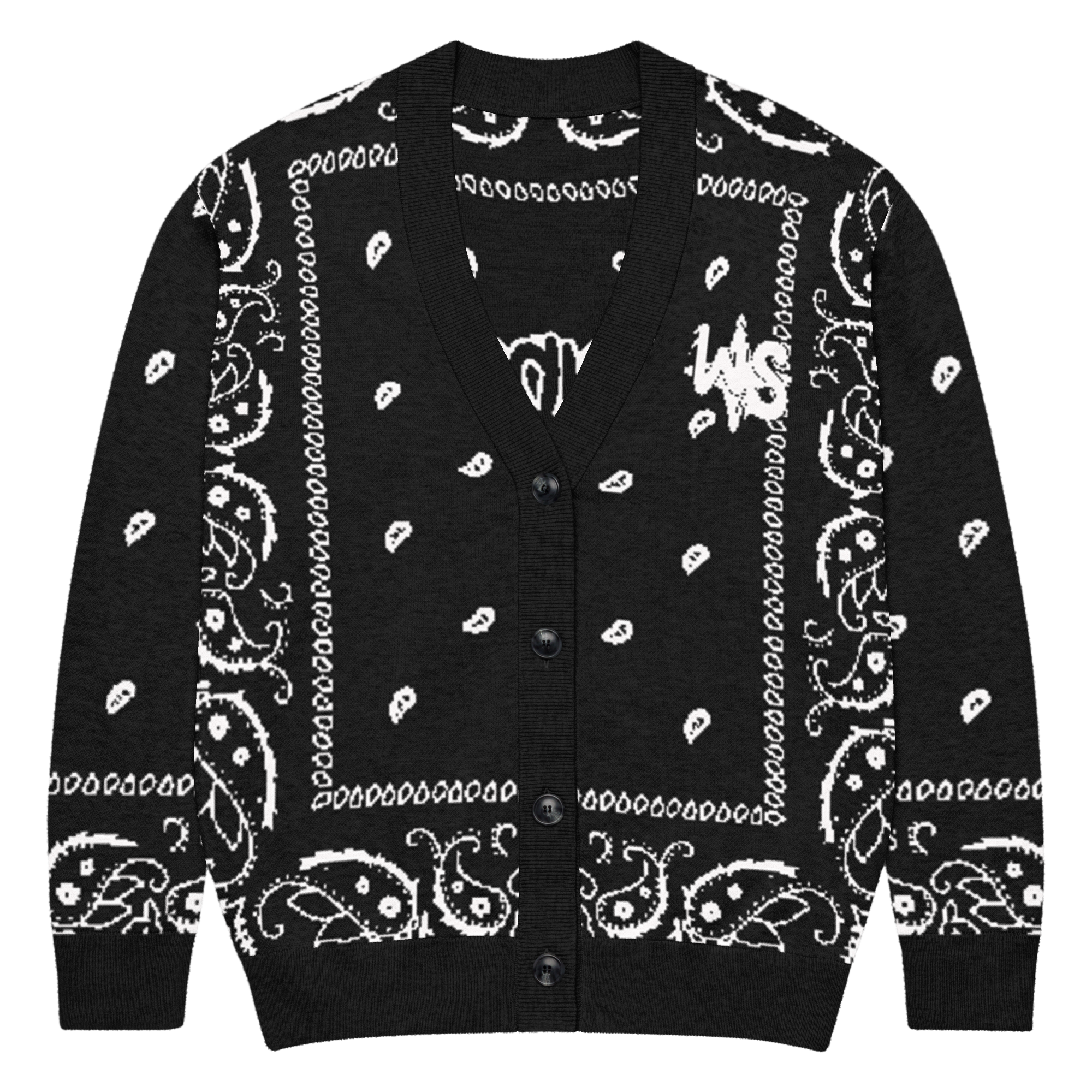 WELL SZND Bandana Knit cardigan (Black)