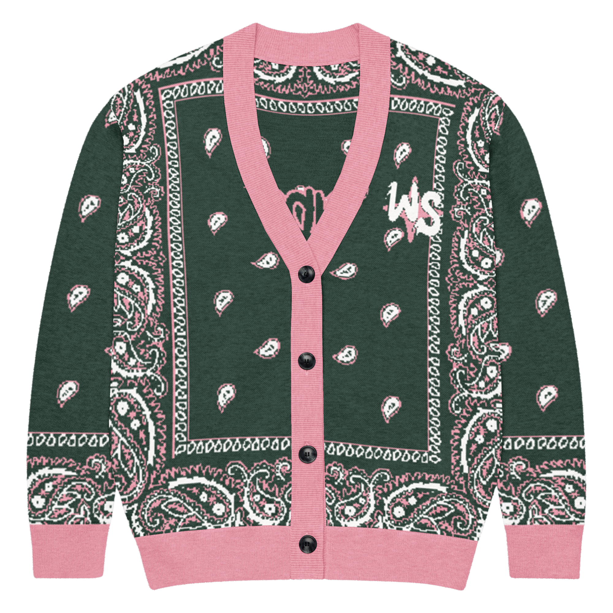 WELL SZND Bandana Knit cardigan (Green)