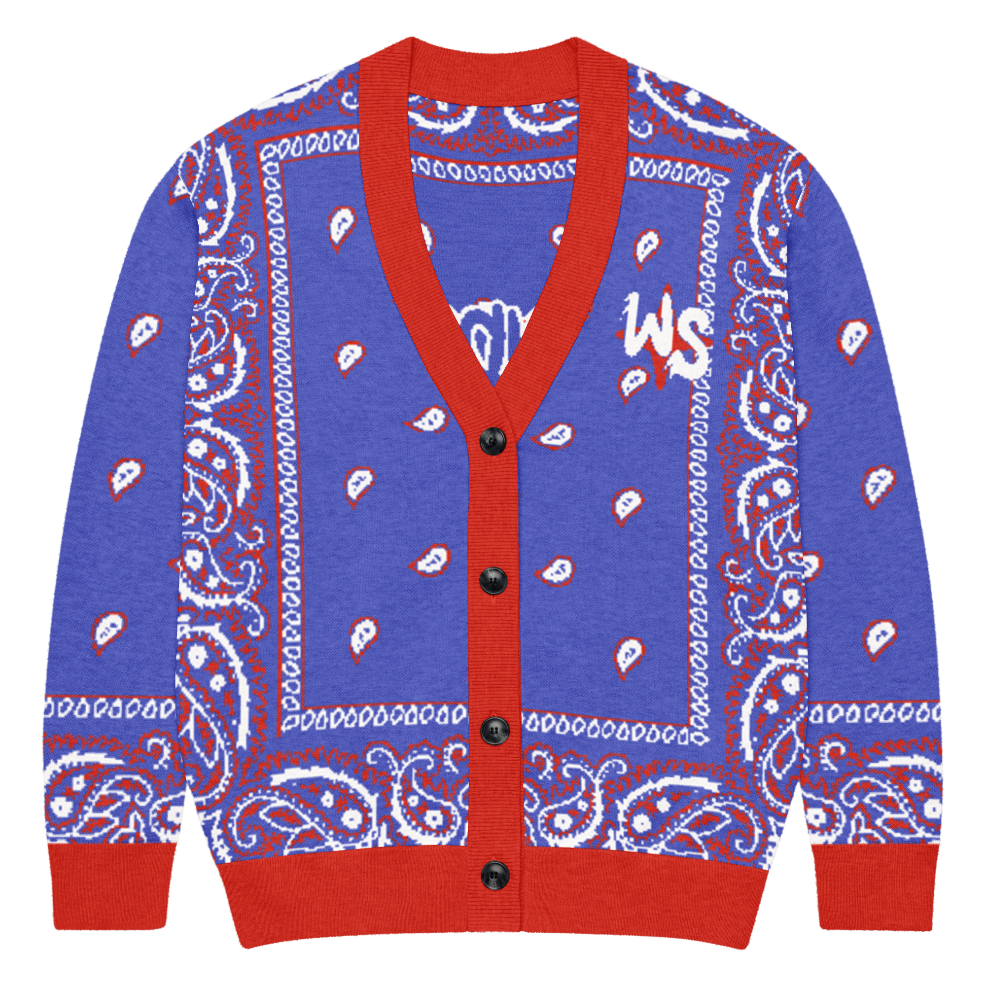 WELL SZND Bandana Knit cardigan (Blue)