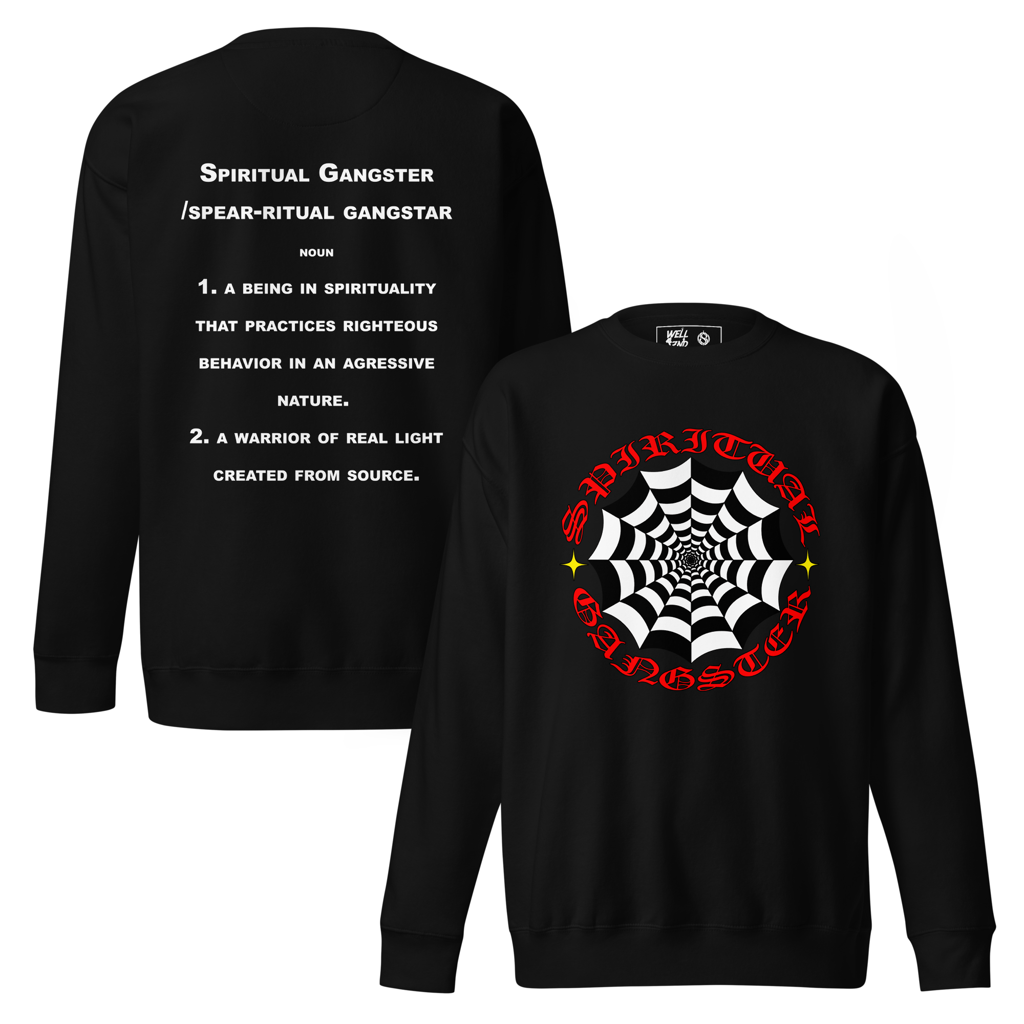 SPIRITUAL GANGSTER SWEATSHIRT (Spiderweb)
