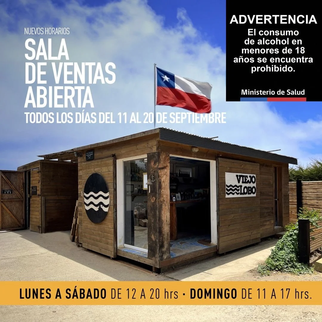 🇨🇱🌊 &iexcl;HORARIO ESPECIAL DE FIESTAS PATRIAS! 🍻

Del 11 al 20 de septiembre estaremos abiertos todos los d&iacute;as en nuestra Sala de Ventas, en Punta de Lobos &bull; Pichilemu.

🕛 Lunes a s&aacute;bado: 12:00 a 20:00 hrs.
🕚 Domingo: 11:00 