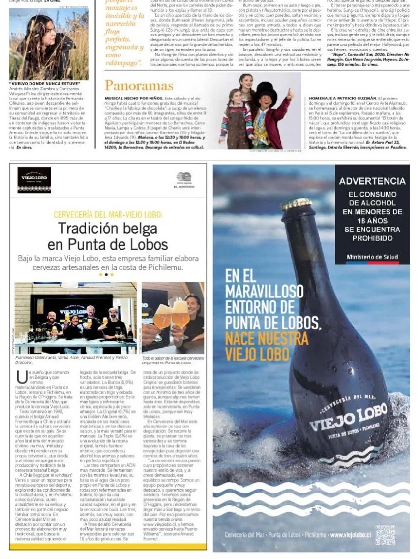&iexcl;Hoy aparecimos en Wik&eacute;n de El Mercurio! 🌊🍻

Felices de compartir esta nota, nuestra tradici&oacute;n cervecera y el trabajo que hacemos desde Punta de Lobos, Pichilemu.

&iexcl;Gracias a @revistawiken por destacar nuestra historia y o