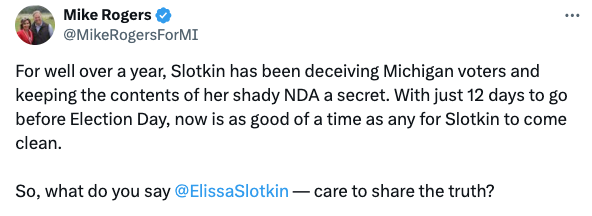 Michiganders to Slotkin: Release Yourself From Your Secret Agreement