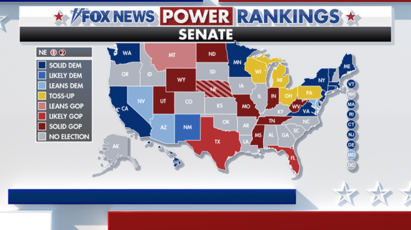 NEW: Fox News Shifts MISEN to TOSS UP