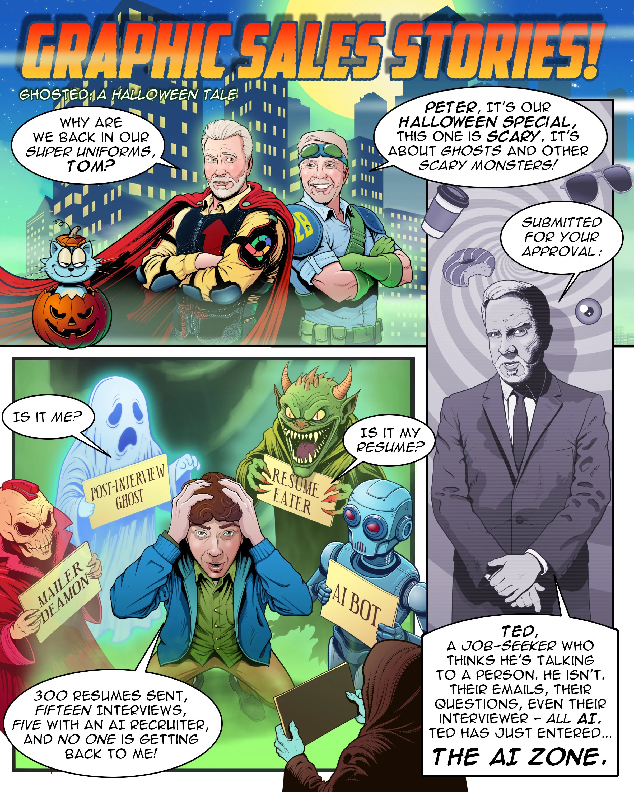 Peter and Tom find themselves back in their super uniforms for the annual Halloween special.
