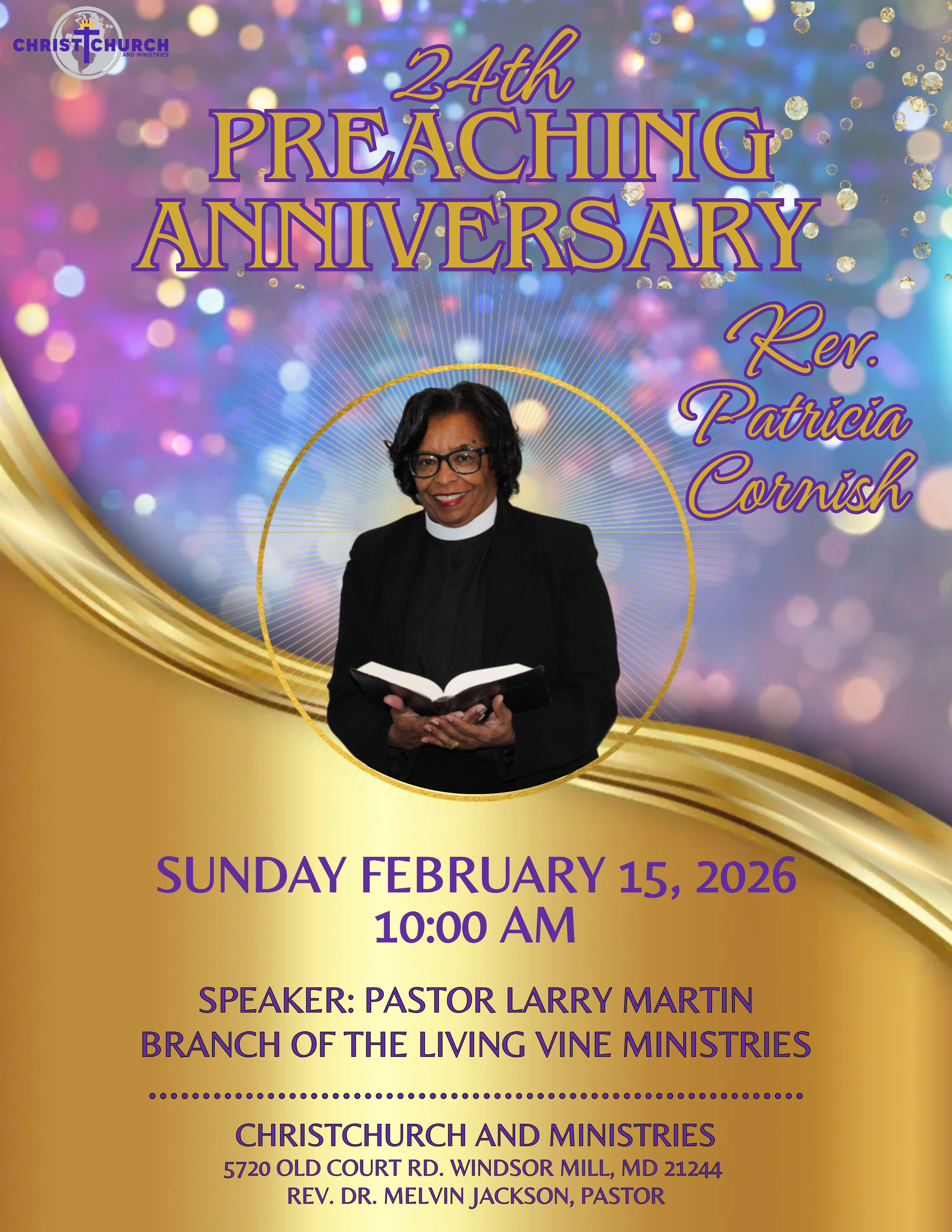 REV. Patricia Cornish’s 24th Preaching Anniversary