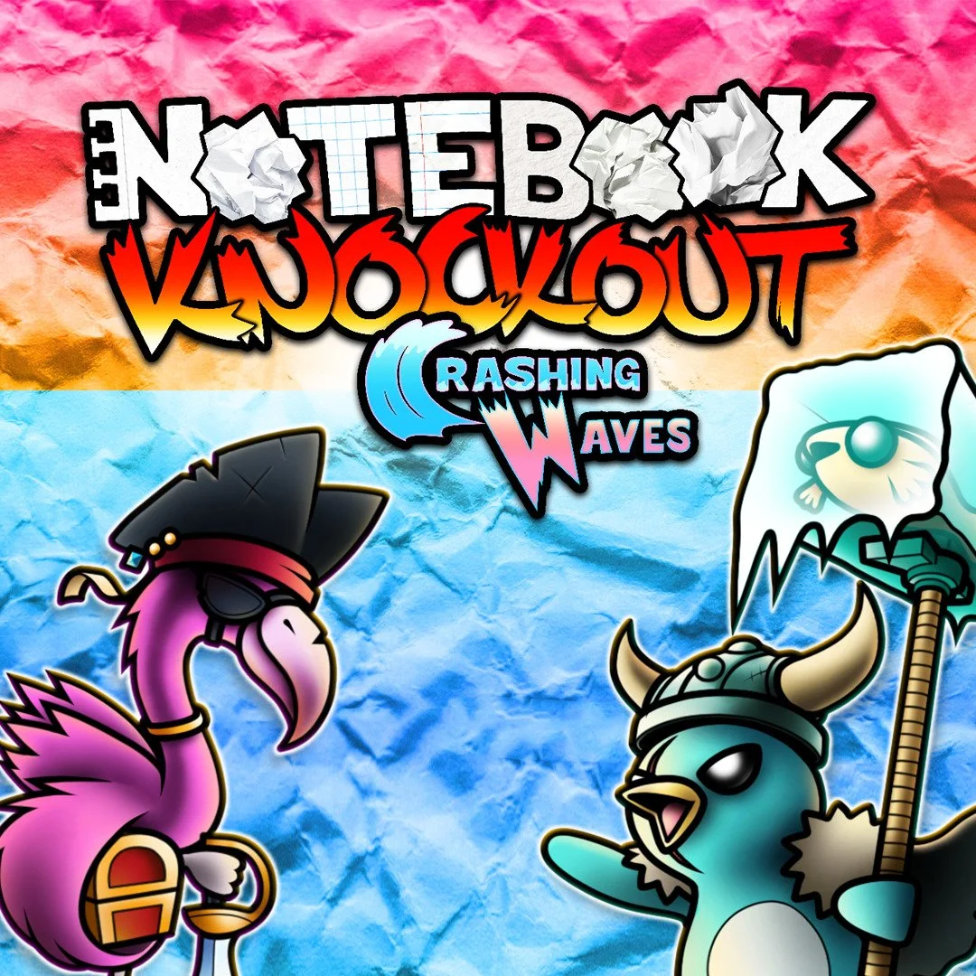 AHOY, NOTEBOOK KNOCKOUT, THE CRASHING WAVES EXPANSION BE INBOUND
That's right mateys! Not only will Notebook Knockout be coming to Kickstarter NEXT MONTH, but the first ever expansion for Notebook Knockout, the CRASHING WAVES expansion will be appea