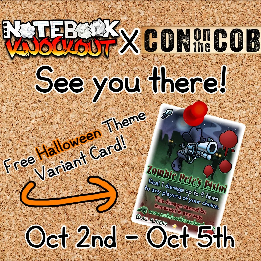 Our first time coming here! Buy some cool things that will be available in the kickstarter early! Get an exclusive spooky HALLOWEEN themed promo, tis' the season!
This will be taking place during the final few weeks of the kickstarter, so if anyone