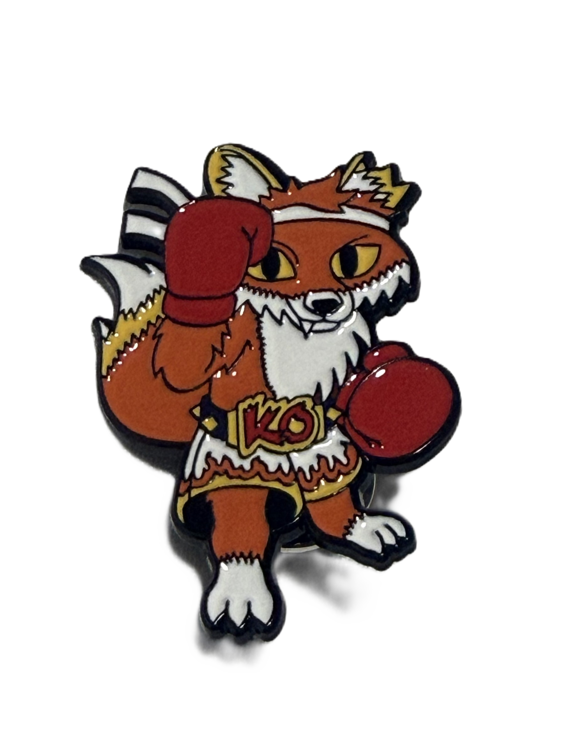 Orange Character Enamel Pin