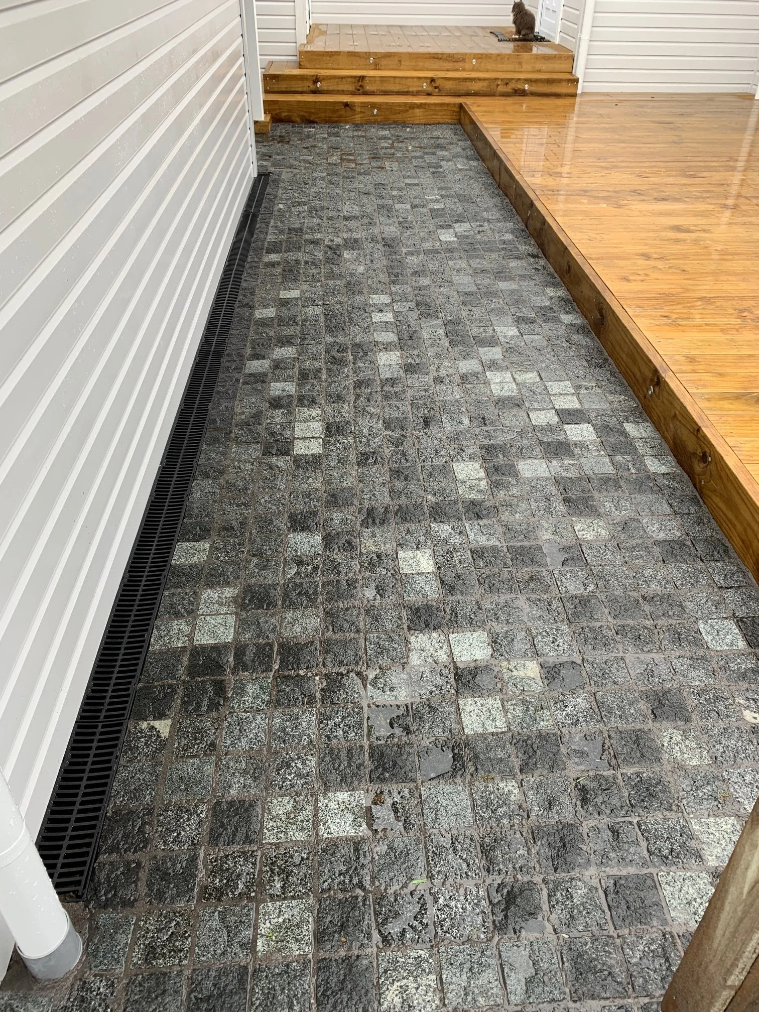 Black Granite Splitface Cobbles