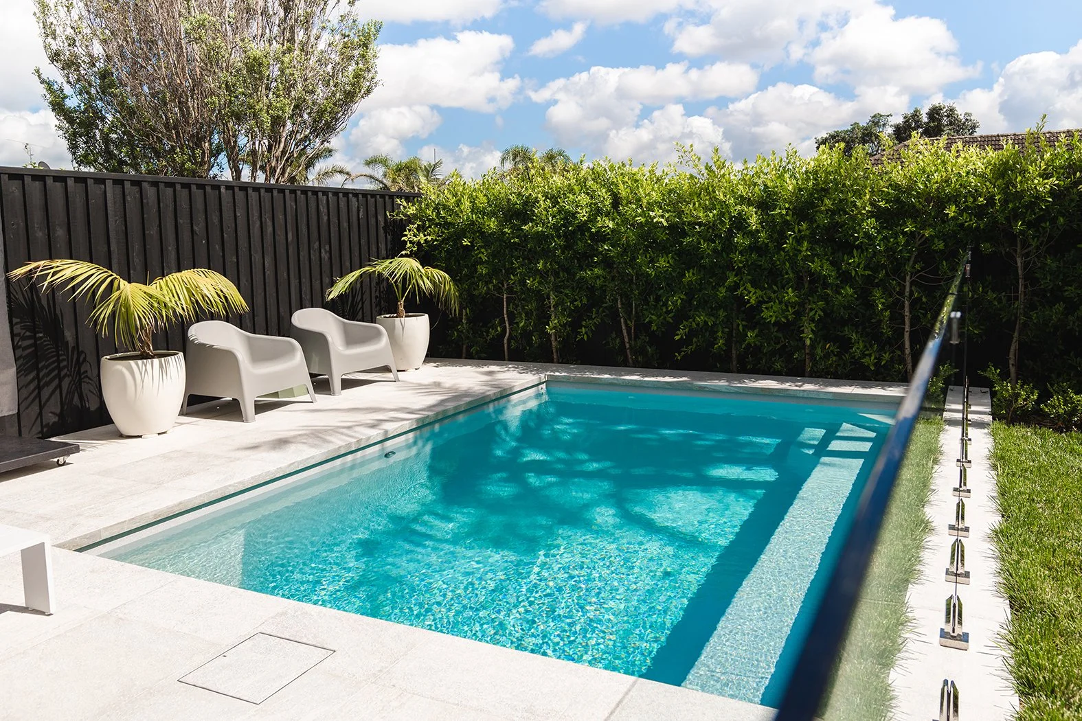 White Quartzite Pool Coping and Paving