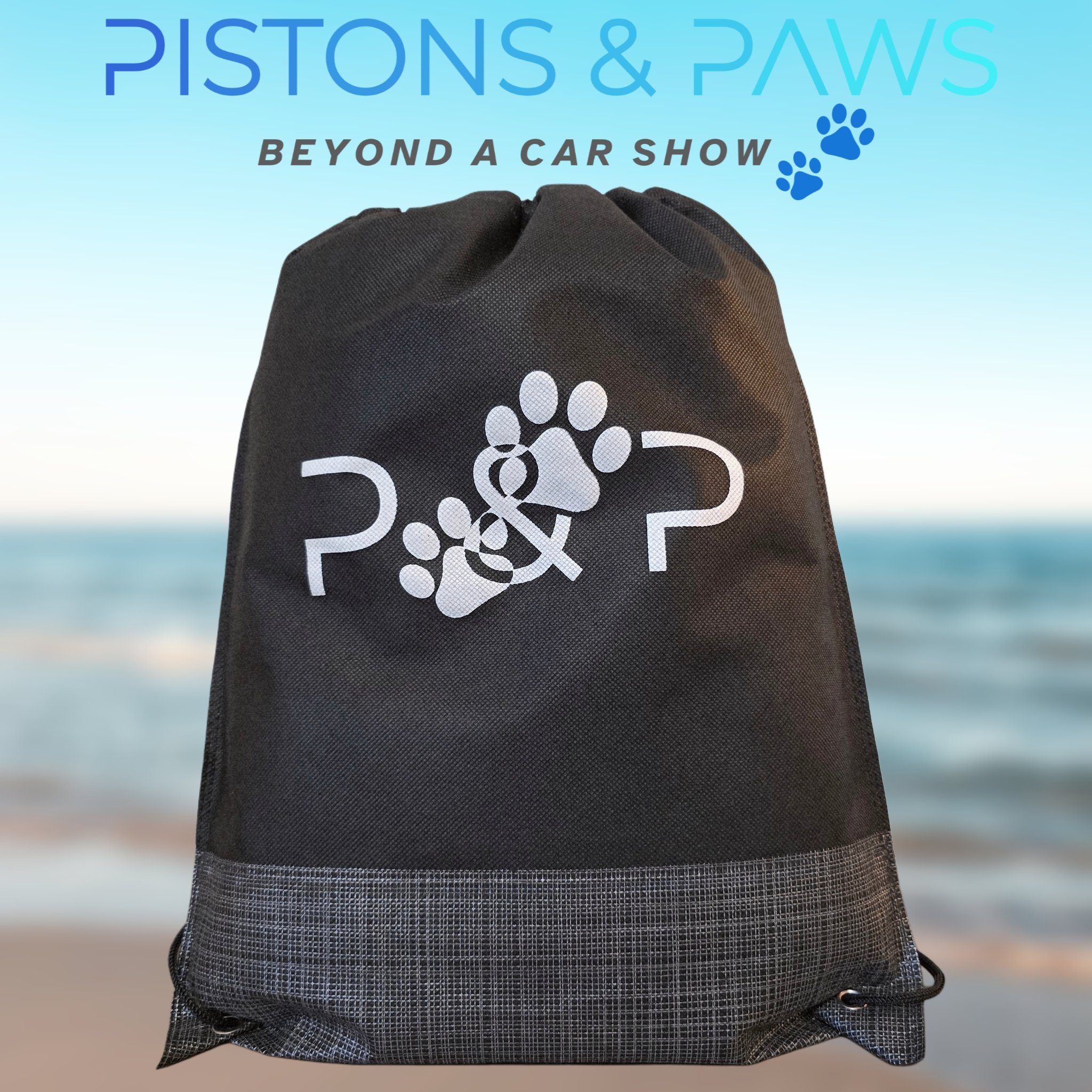 Pistons & Paws Drawstring Bag