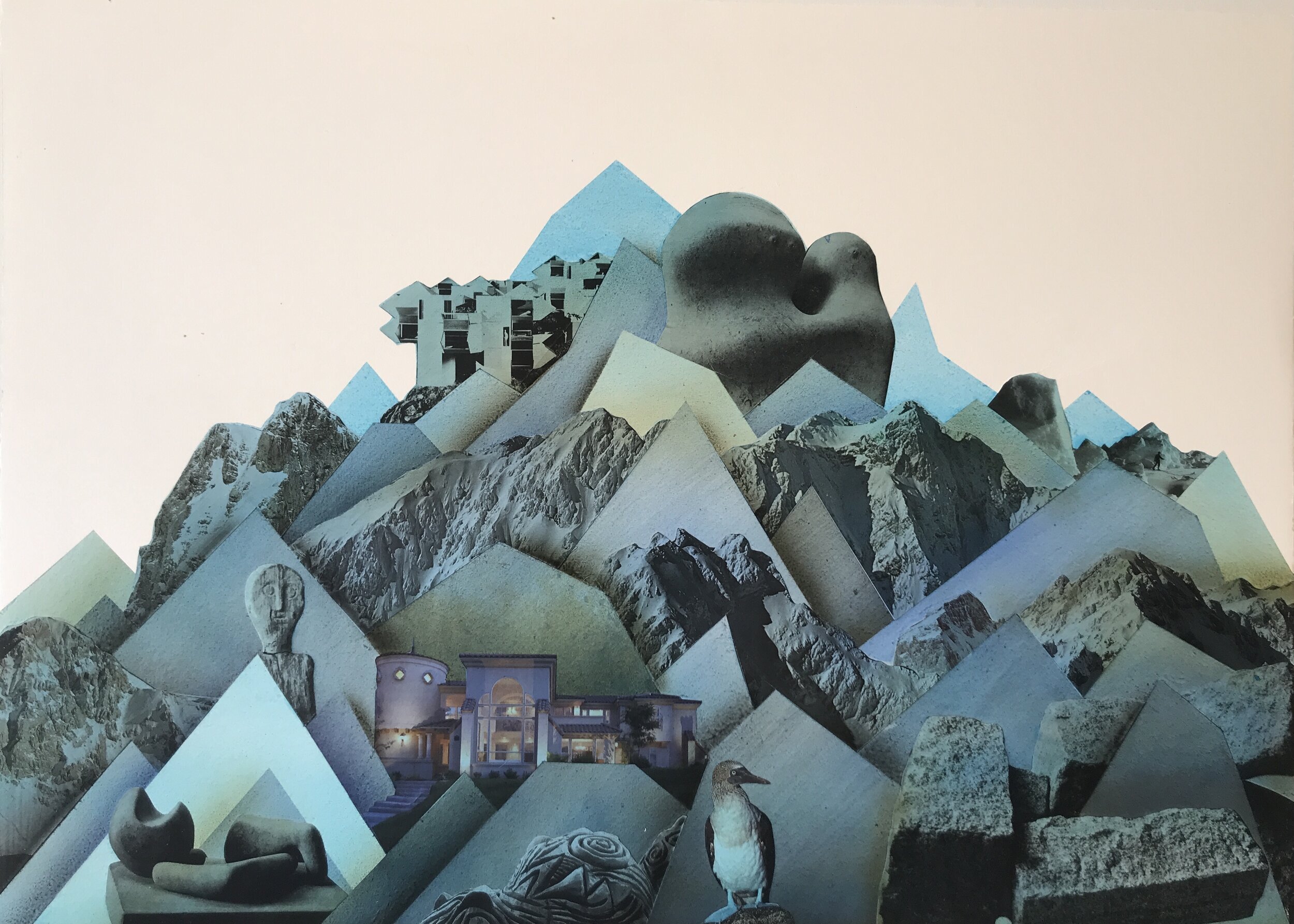 Simon Hughes, “Mountain (Blue-footed booby)"
