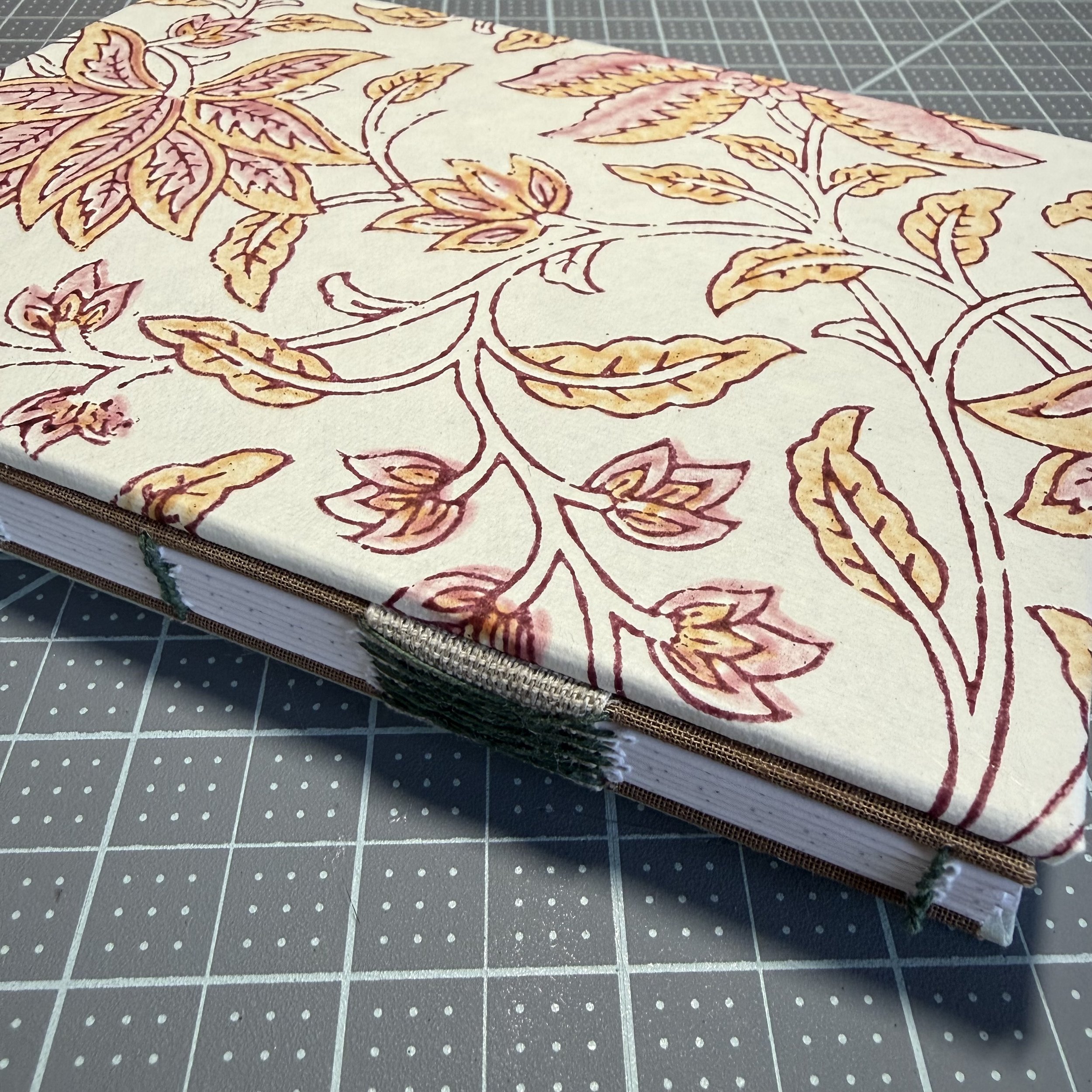 Hardcover Hand-bound Journal with Exposed Binding and Dot Grid Pages