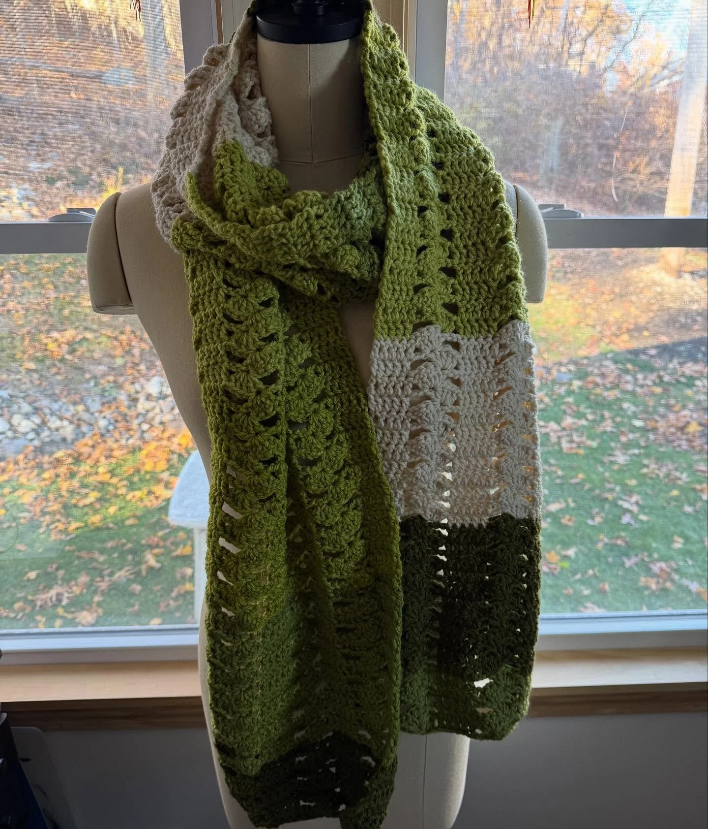 Finally done with this monster of a scarf!! This will be for sale on Saturday as part of my grand opening drop! Huxleyravenwood.com