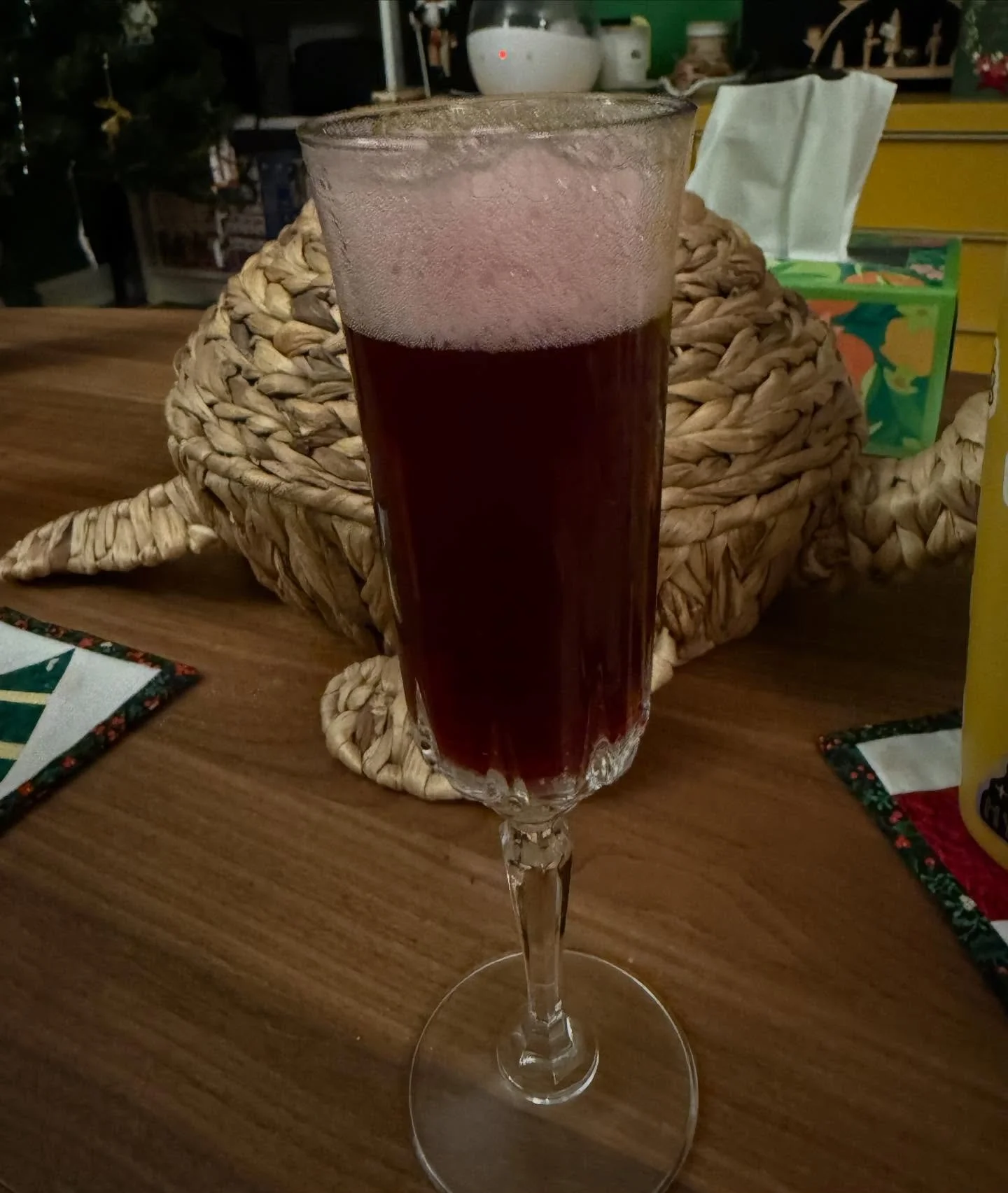 New years sparkling grape juice. Have a safe and happy one!