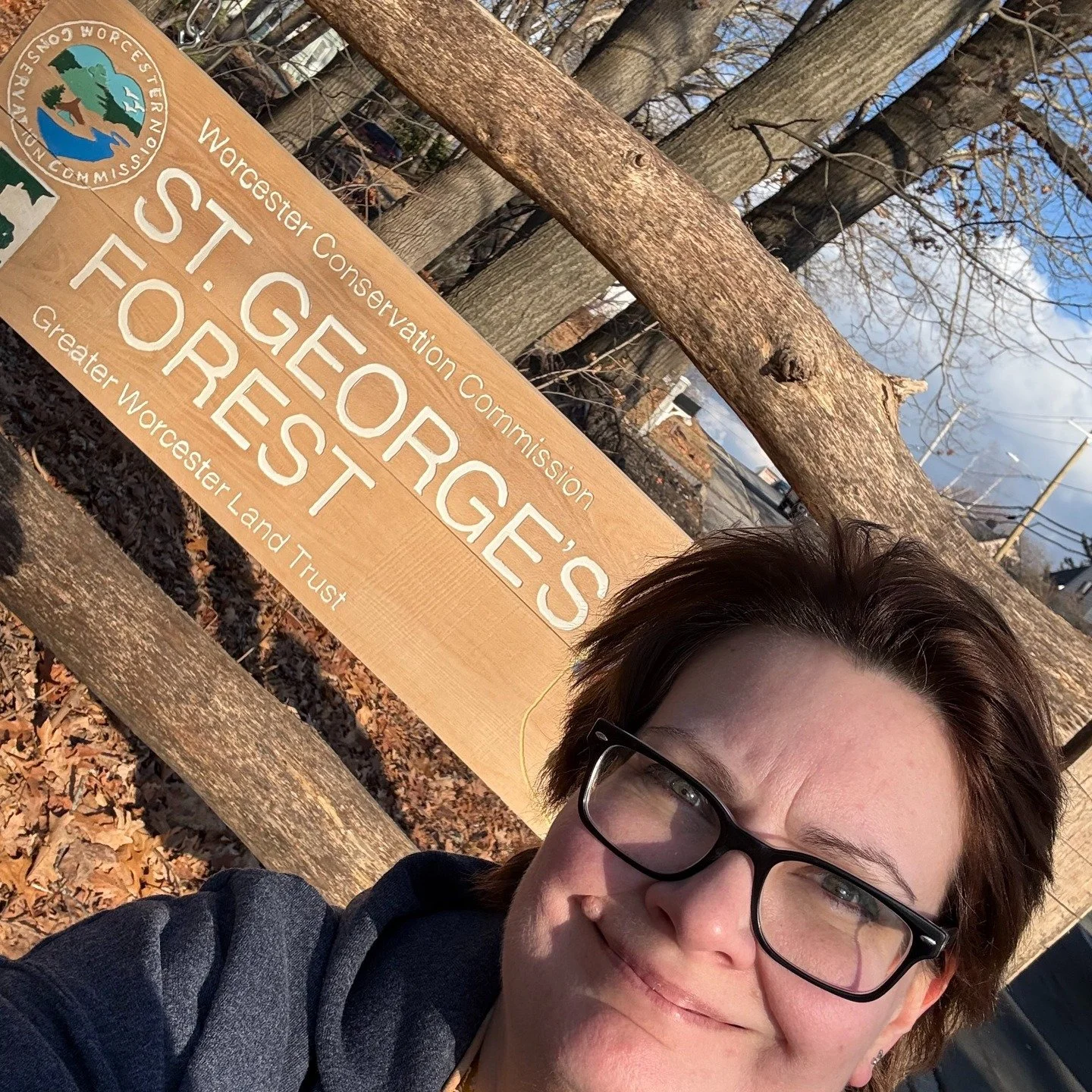 First hike of the year, St. George's Forest. Did not see any dragons. Forgot my sunglasses.