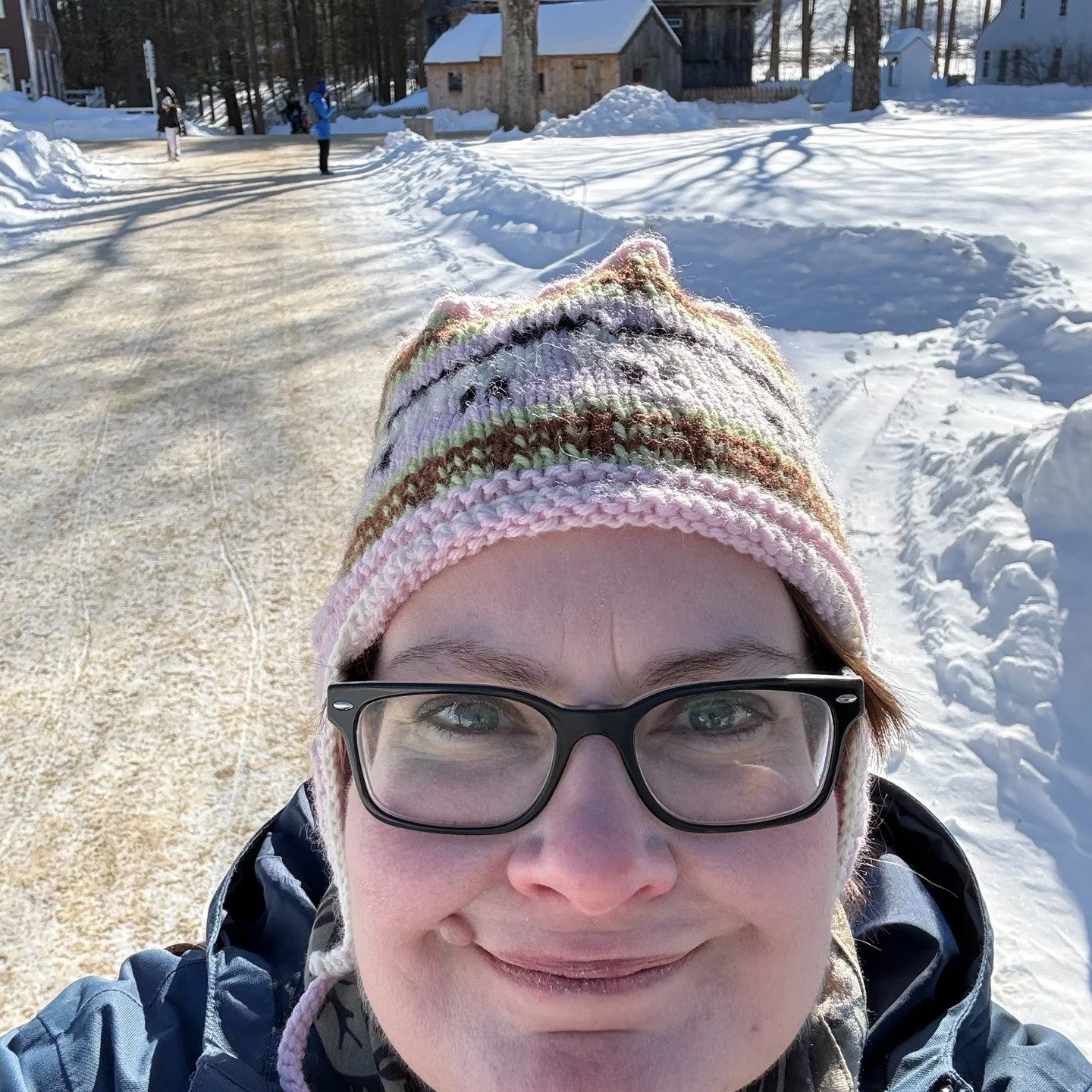More pictures later, but I was at @oldsturbridgevillage today bright and early at 10AM to see their Knox Noble Train celebration. A balmy 10 degrees F!