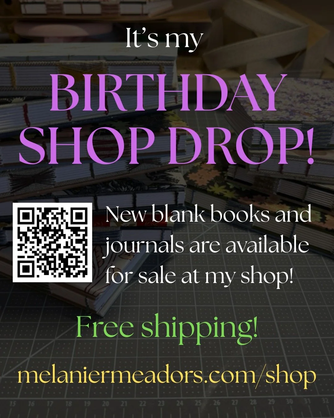 It's my birthday, and to celebrate, I've listed all the books I've worked on so far this year for sale at my shop with free shipping! You can use the QR code or the address in the image. I hope you enjoy! Any proceeds from my shop go toward my resear