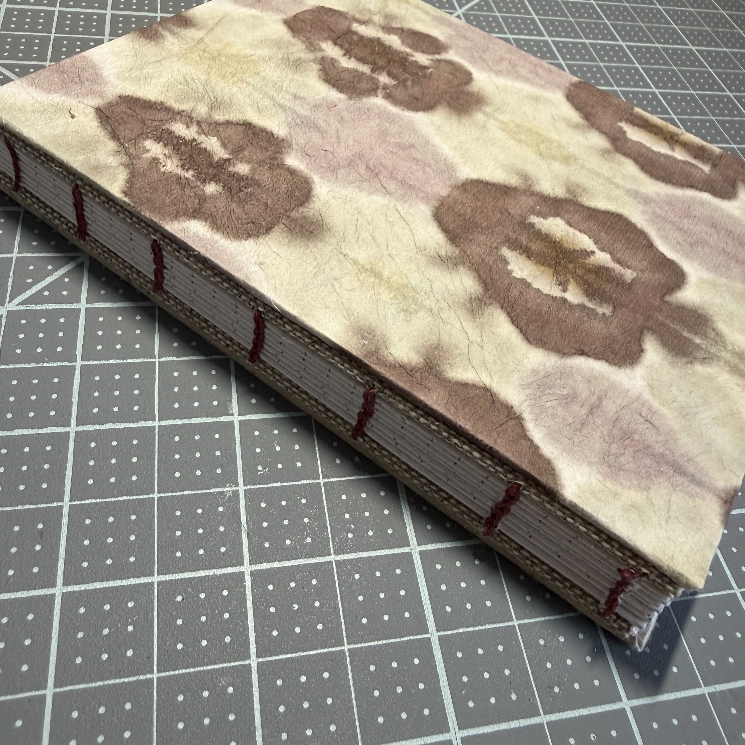 Hardcover Hand-bound Journal with Exposed Binding and Dot Grid Pages