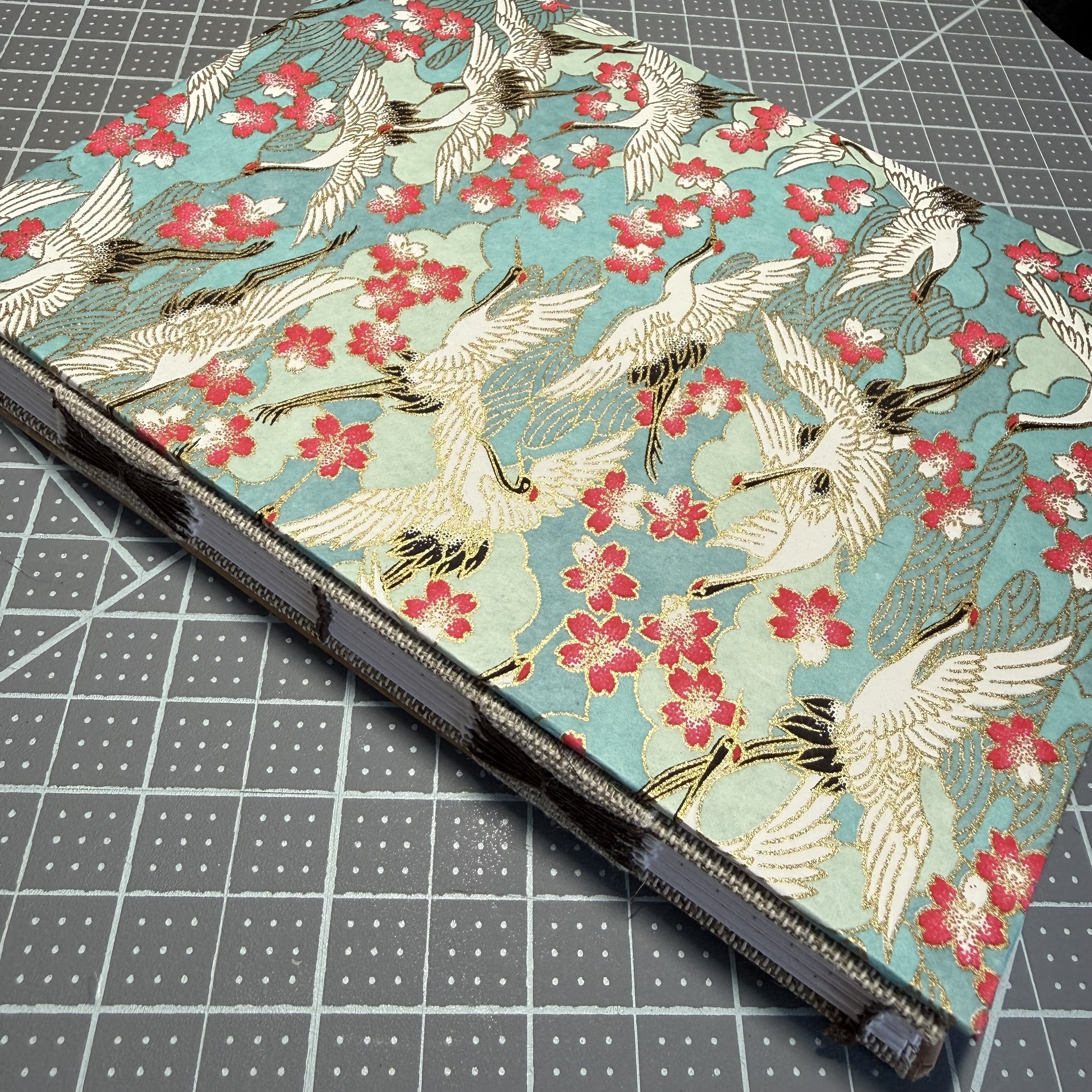 Hardcover Hand-bound Journal with Exposed Binding and Dot Grid Pages