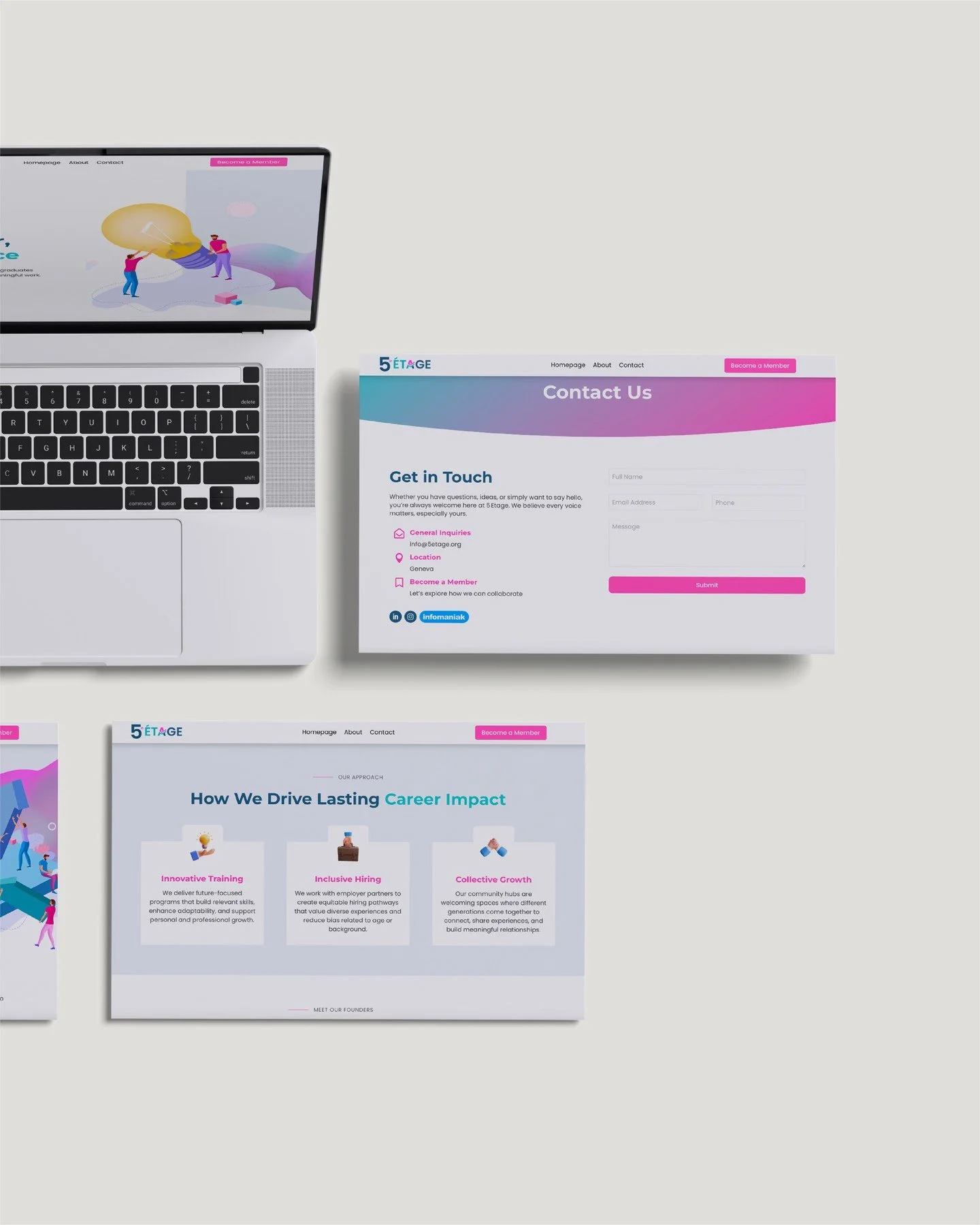 Your website is more than a portfolio, it’s your digital home.
We design and build custom websites that combine clean design, strong UX, and SEO-friendly structure. Every site is planned to convert visitors into customers.
From layout to la