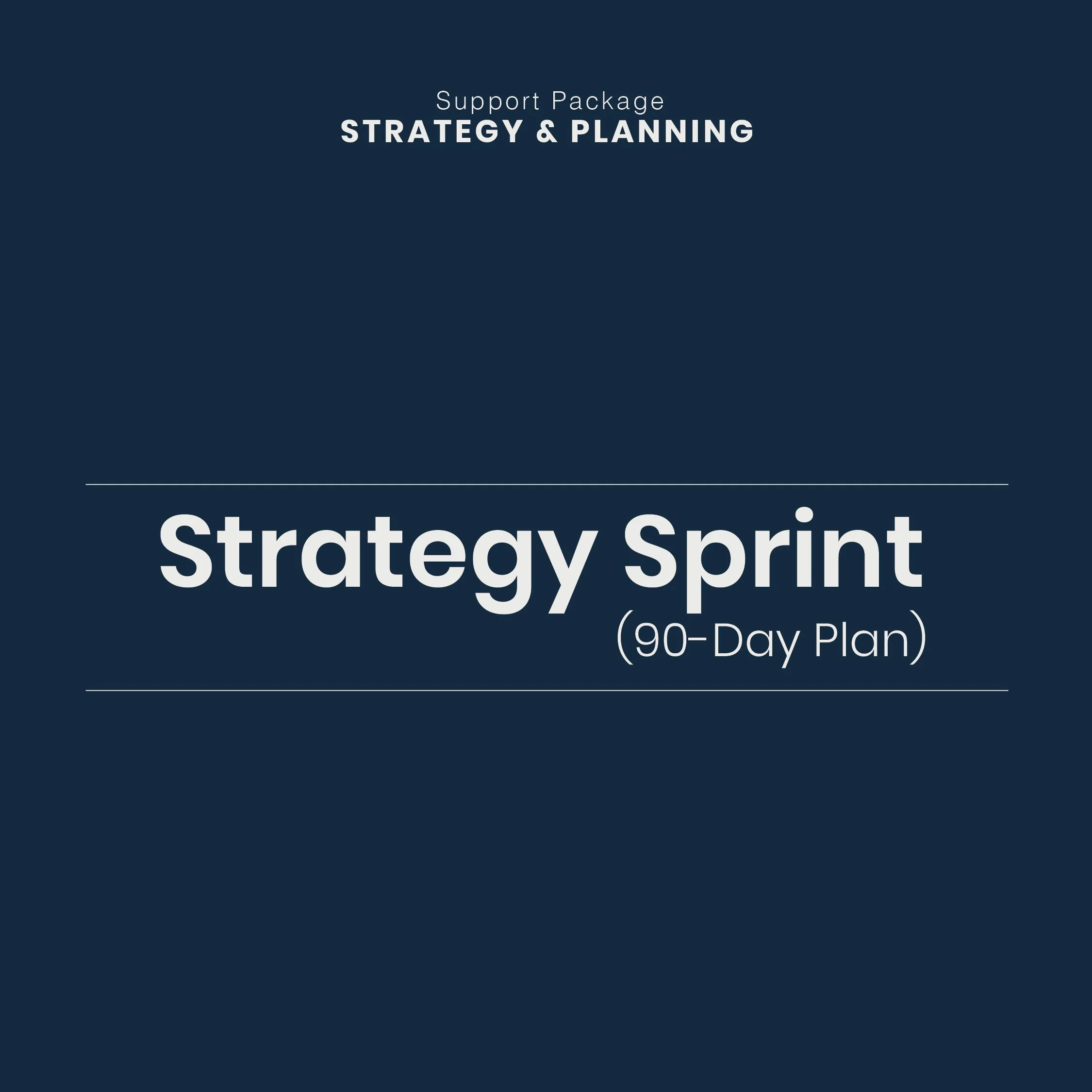 Strategy Sprint (90-Day Plan)