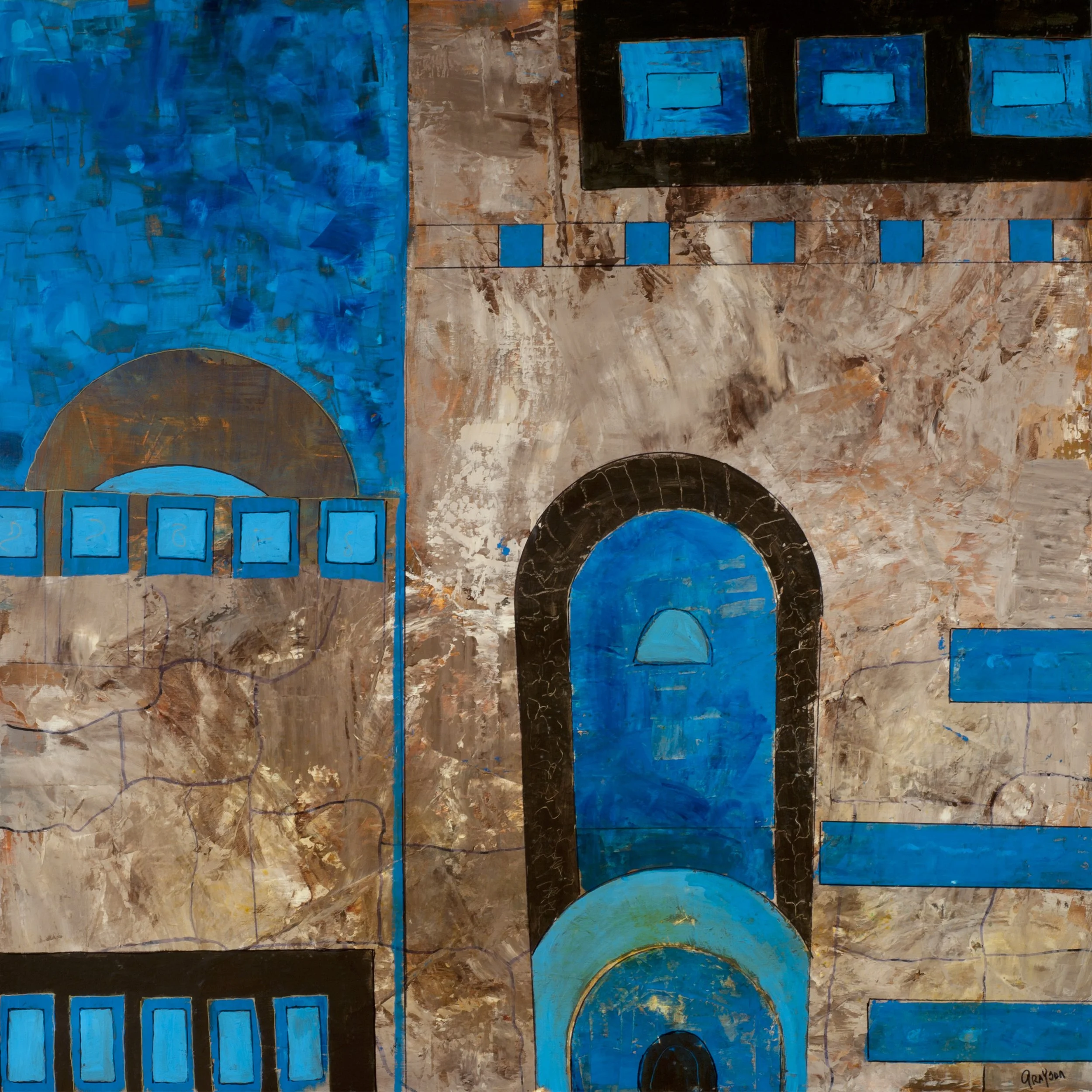 Il Vecchio Castello
Acrylic on wooden cradle panel; 48" x 48"