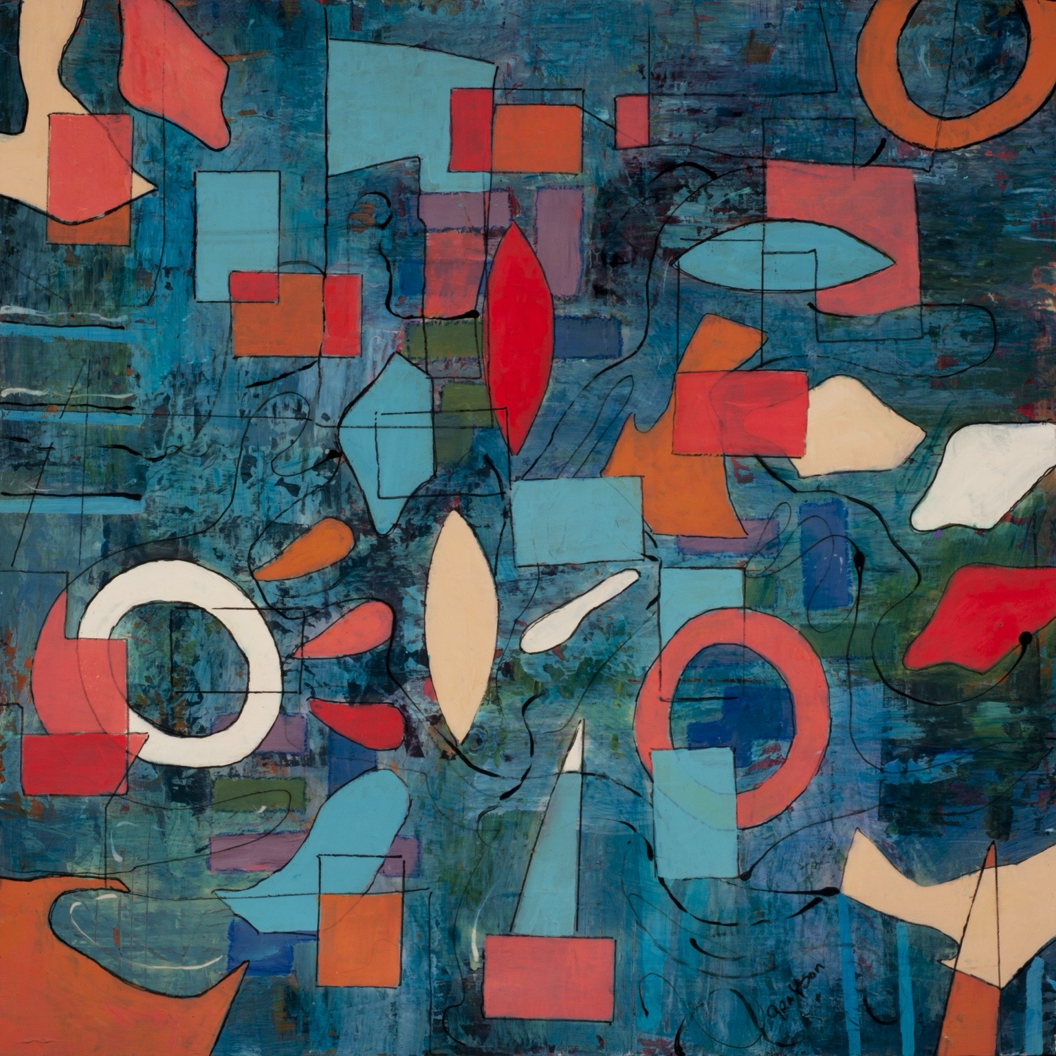 Promenade I
Acrylic on board; 30" x 30"