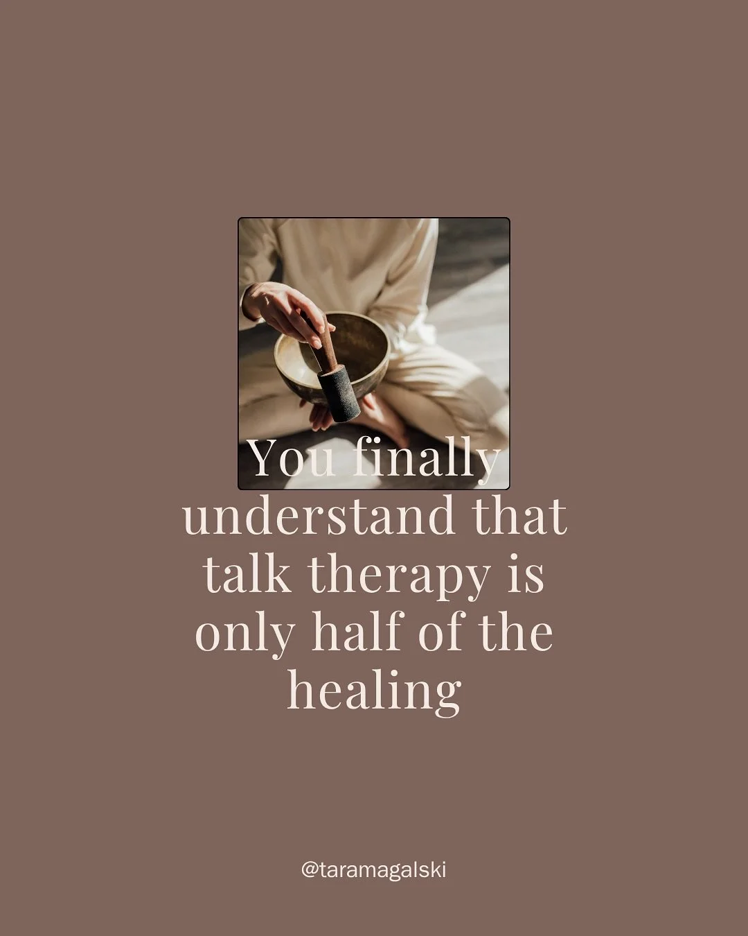 🌟 You&rsquo;re Not Just a Mind in Need of Words 🌟

Remember, you are a whole human&mdash;body, mind, and spirit. Talk therapy is just one piece of the puzzle. Your body also needs somatic healing to release stored tension and trauma, while your spi