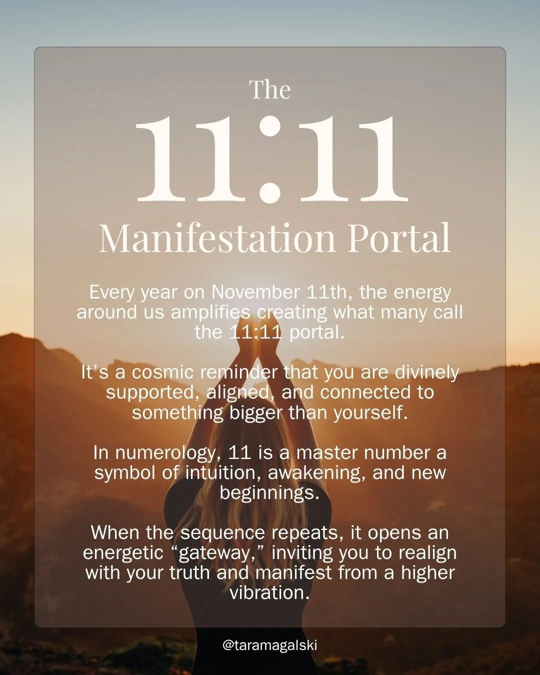 ✨ The 11:11 portal is open.

A sacred reminder that your thoughts create your path.

Breathe. Realign. Remember who you are.

The universe is listening.