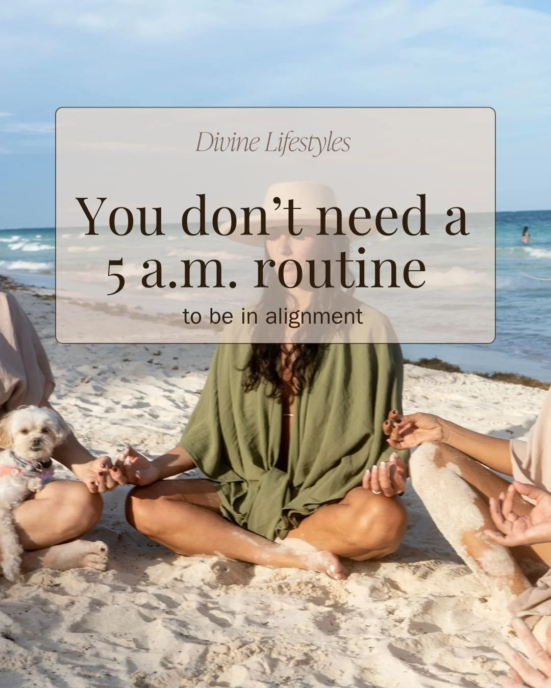 You don&rsquo;t need the perfect morning routine, the latest wellness trend, or to do what everyone else is doing to feel in alignment.

True alignment comes from slowing down, tuning in, and creating a life that feels right for you &mdash; not one t