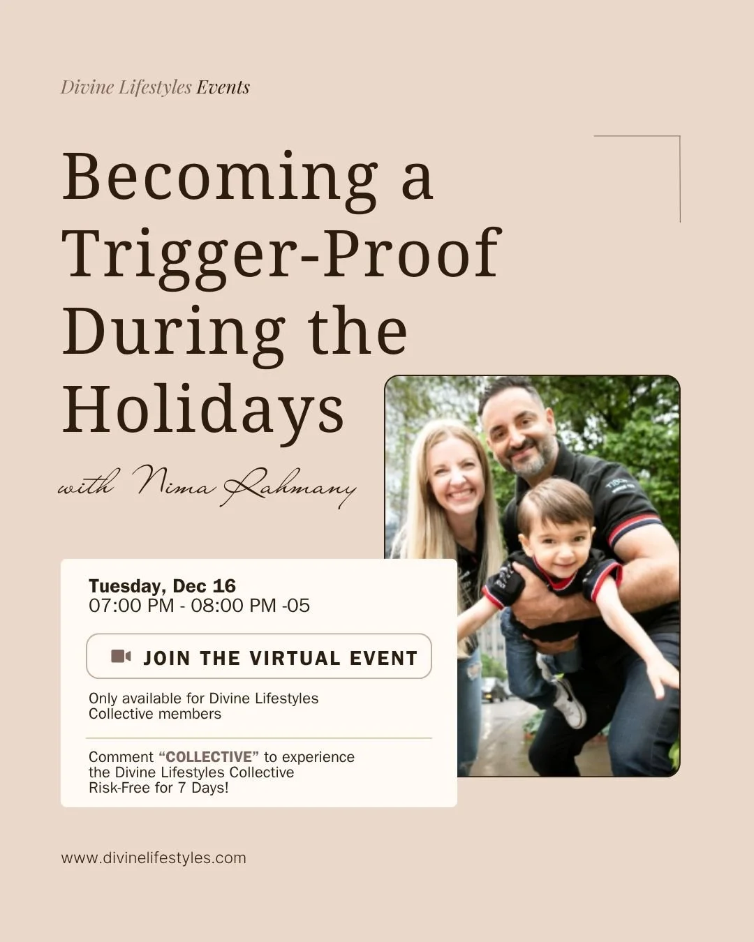 Becoming Trigger-Proof During the Holidays with Dr. Nima Rahmany ✨

The holidays are beautiful&hellip; and let&rsquo;s be honest, they can also pull up some of our deepest wounds. Old patterns, family dynamics, expectations all the things that make y