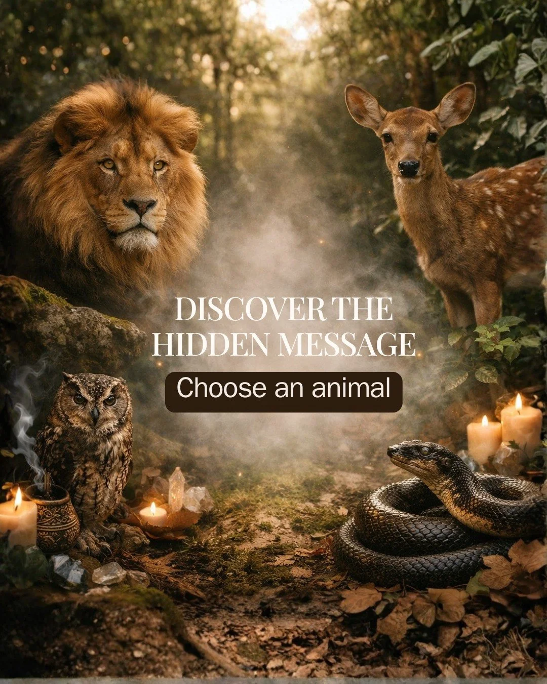 Choose the animal you feel most drawn to.

Don&rsquo;t analyze it. Attraction comes from your subconscious and nervous system.

Each animal reflects the inner step you&rsquo;re being guided to take this year in order to receive what you&rsquo;ve been