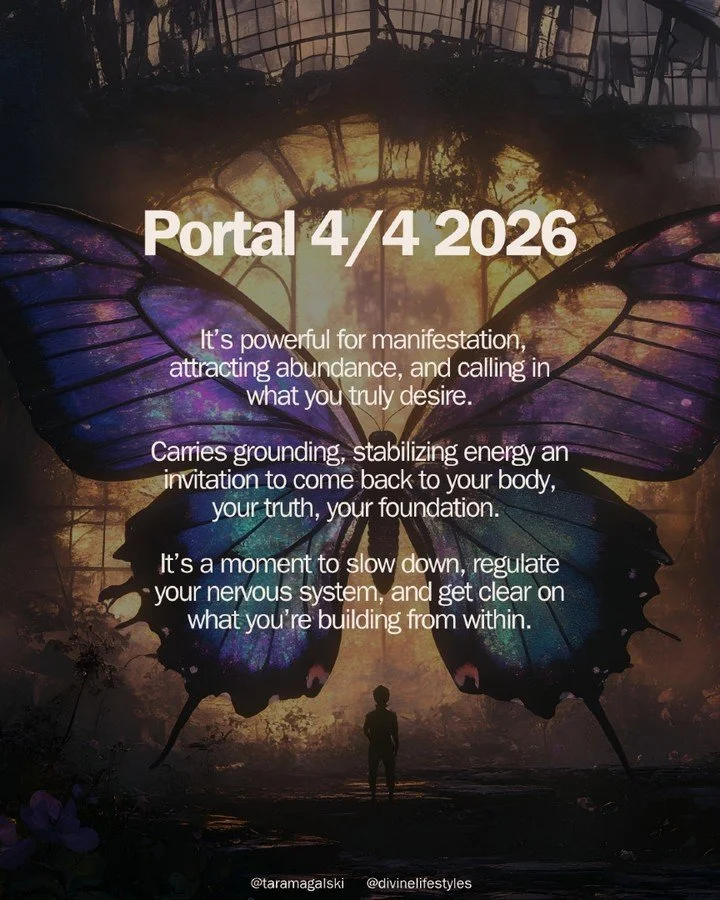 This is your moment to get clear on what you&rsquo;re calling in ✨

The 4/4 portal isn&rsquo;t about wishing harder&hellip; it&rsquo;s about aligning your energy with what you desire abundance, stability, expansion.

When your body feels grounded and