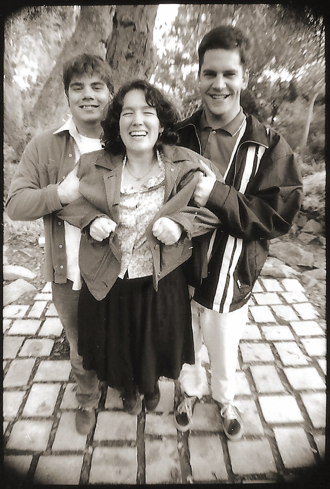 Black and Whte Photograph of Jem & Scout from 1997