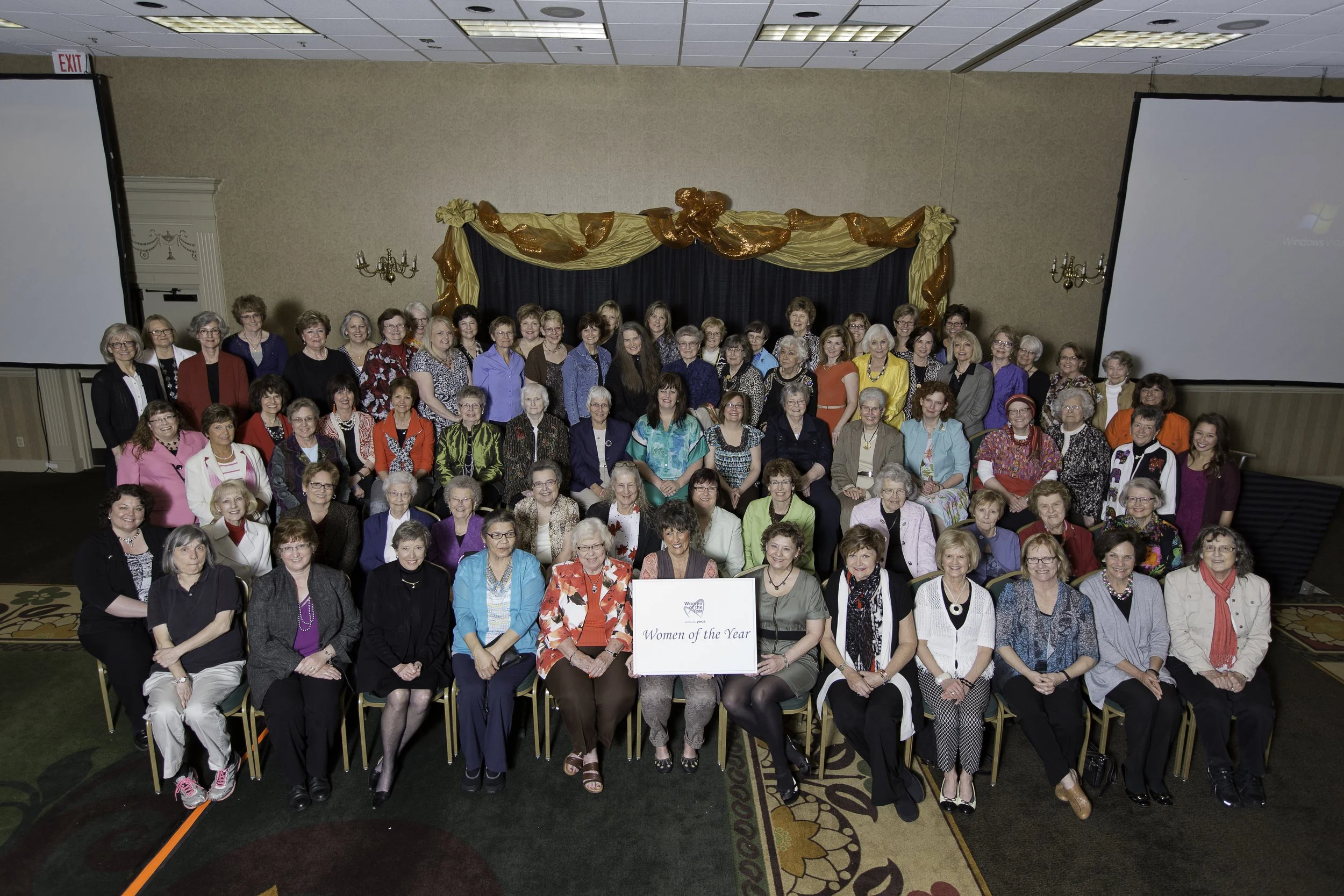 Large group of women