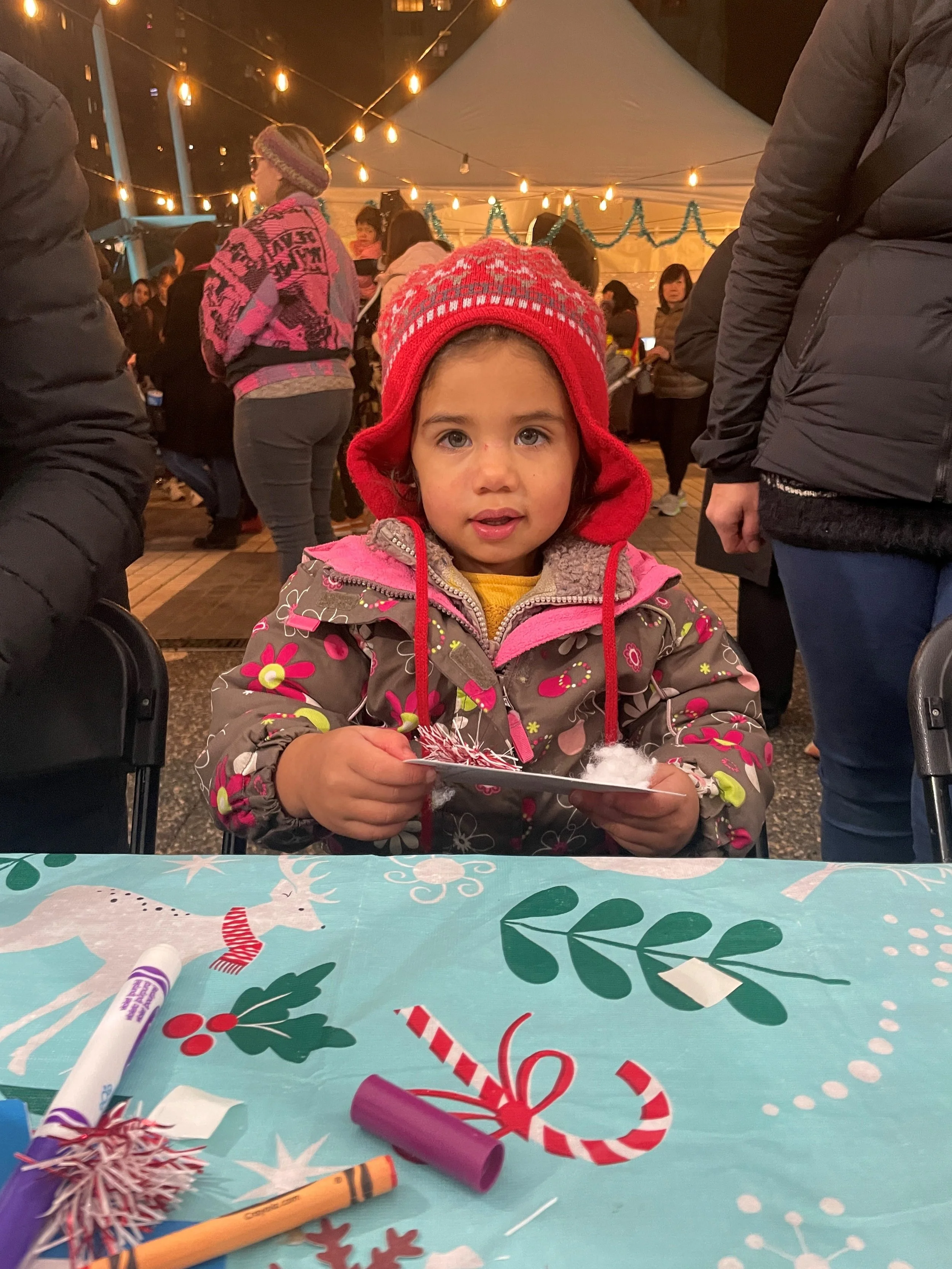 St Paul's Foundation's "Lights of Hope Campaign" Christmas card making tent. This is their biggest fundraiser of the year for their good works. I have facilitated the car making for the past three years.