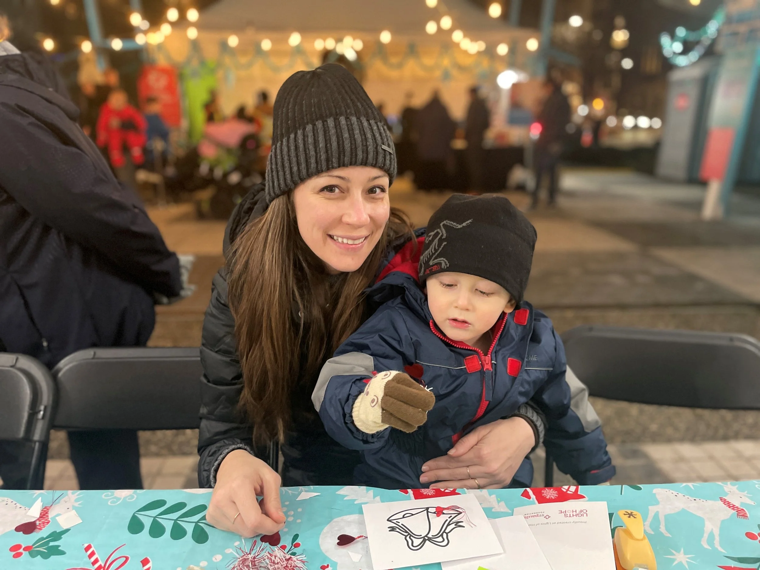 St Paul's Foundation's "Lights of Hope Campaign" Christmas card making tent. This is their biggest fundraiser of the year for their good works. I have facilitated the car making for the past three years.