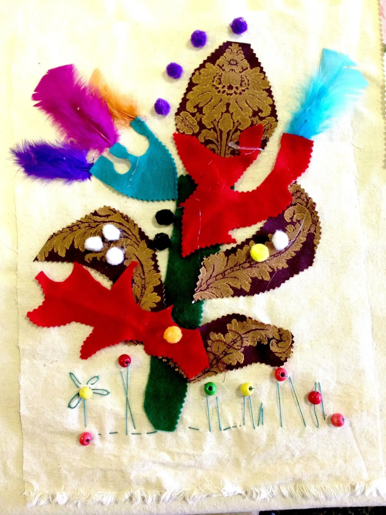 Fabric Collage Workshop all ages workshop at the Pacific National Exhibition Admin Building.