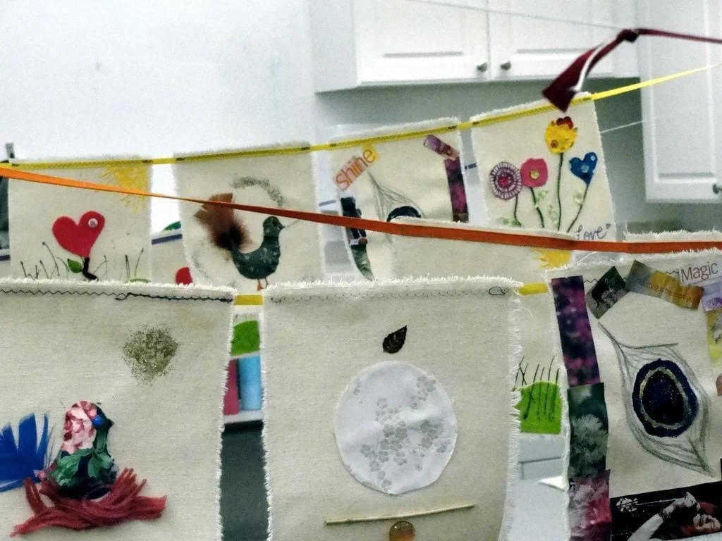 Fabric Collage Workshop all ages workshop at the Pacific National Exhibition Admin Building.
